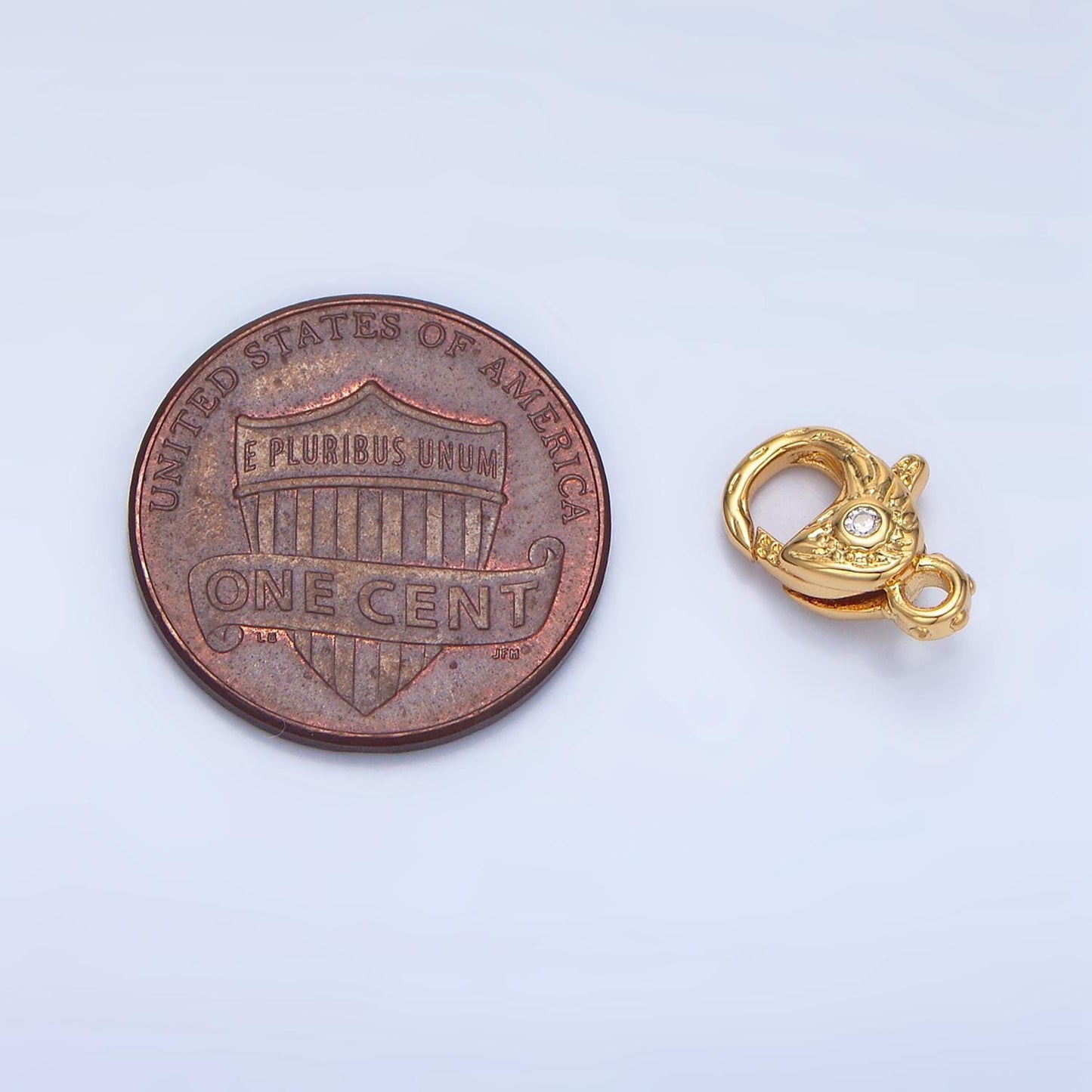 Mini 24k gold filled artisan rustic lobster clasps with clear cz for bracelet necklace jewelry supply in gold silver z965