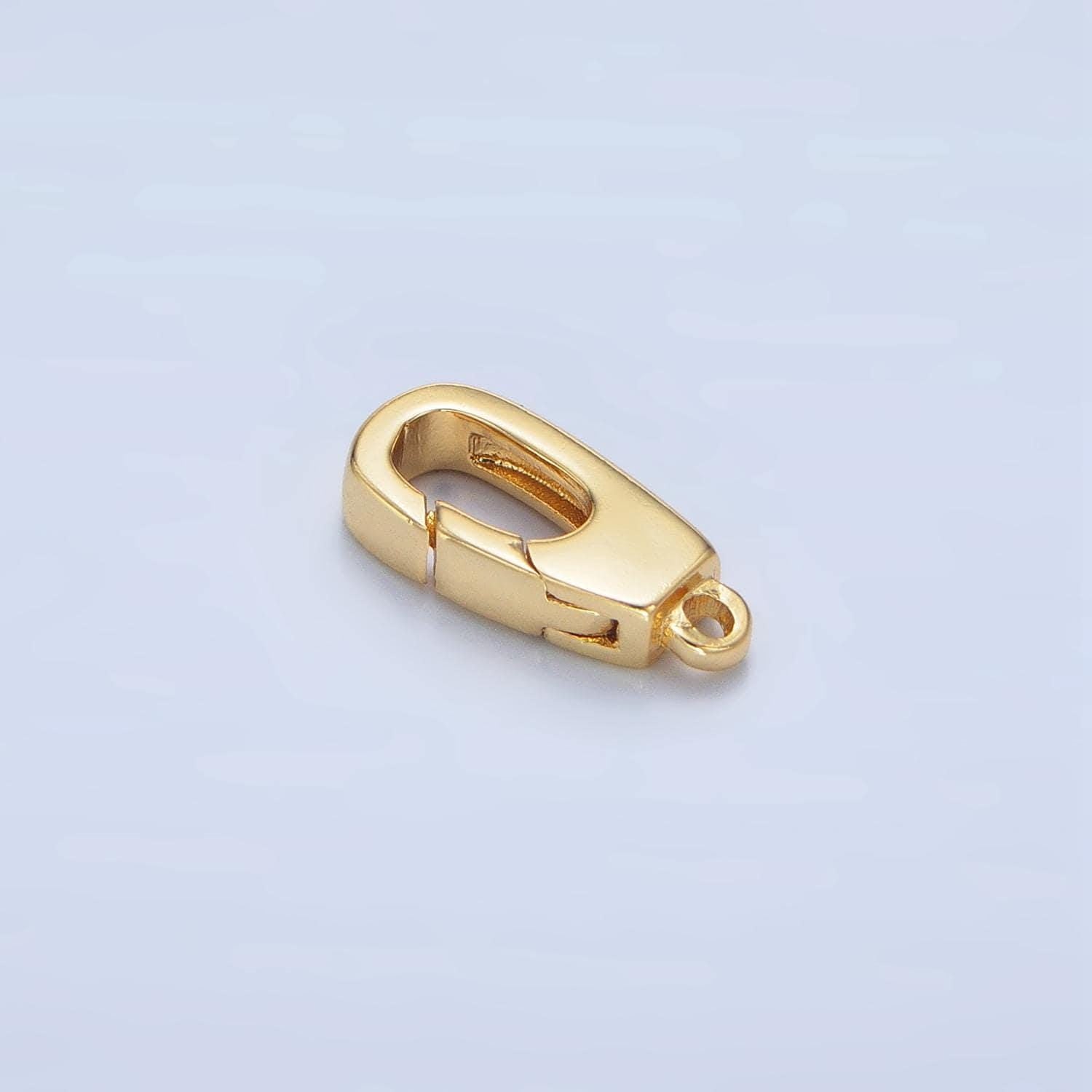 Mini 14k gold filled push spring gate clasps findings self closing triggerless | z960