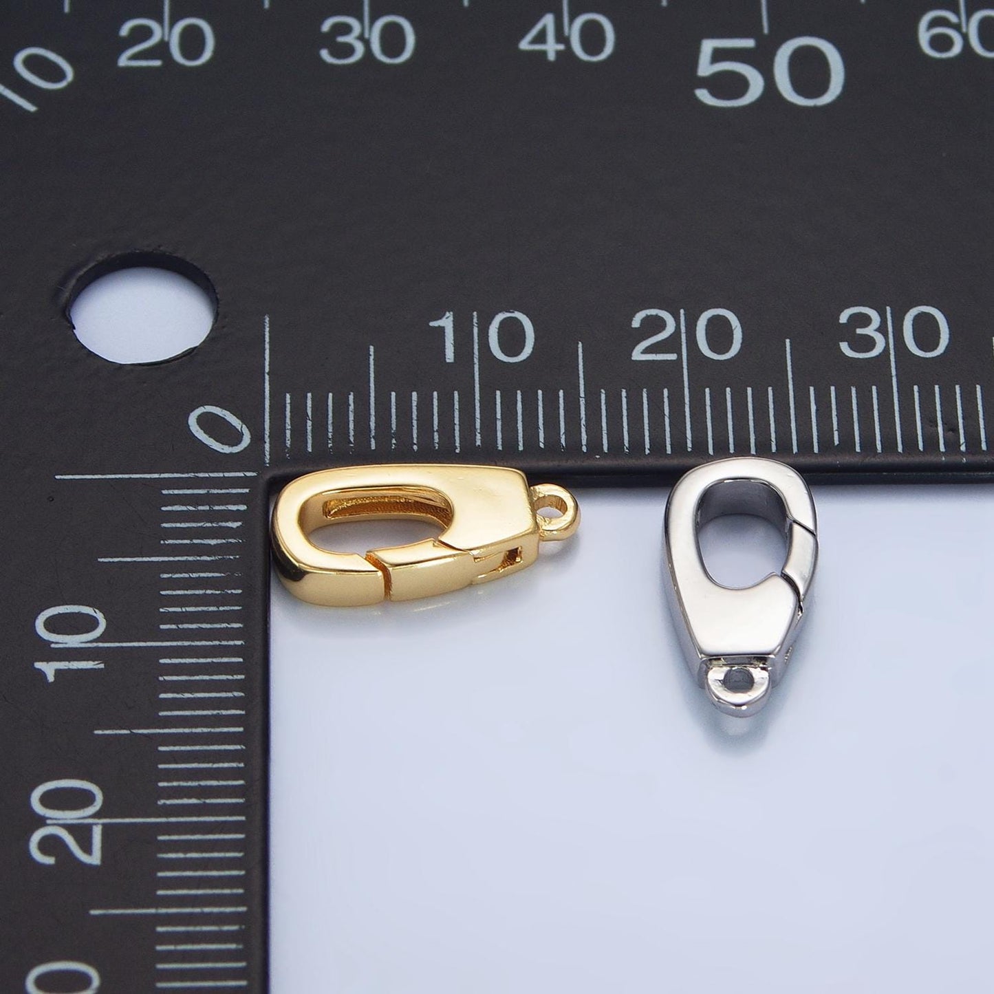 Mini 14k gold filled push spring gate clasps findings self closing triggerless | z960