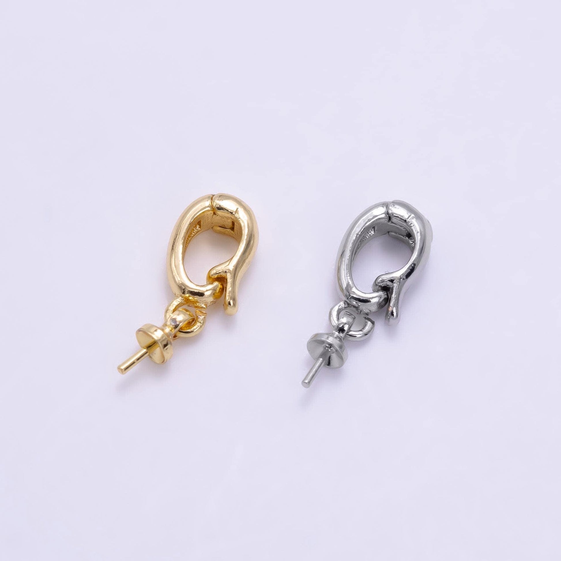 14k gold filled peg bail hold for half drill pearl and bead open bail charm jewelry findings supplies z955