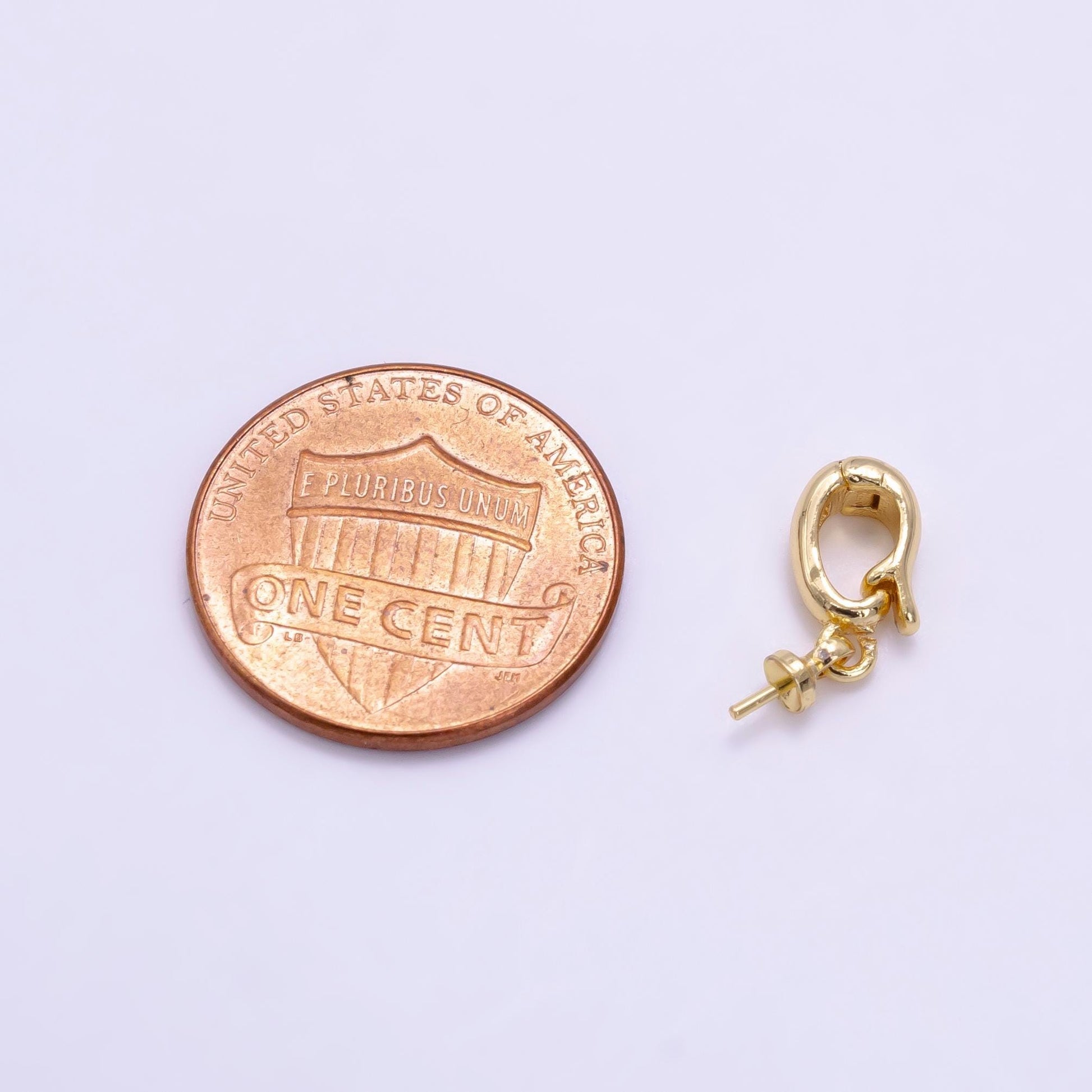 14k gold filled peg bail hold for half drill pearl and bead open bail charm jewelry findings supplies z955