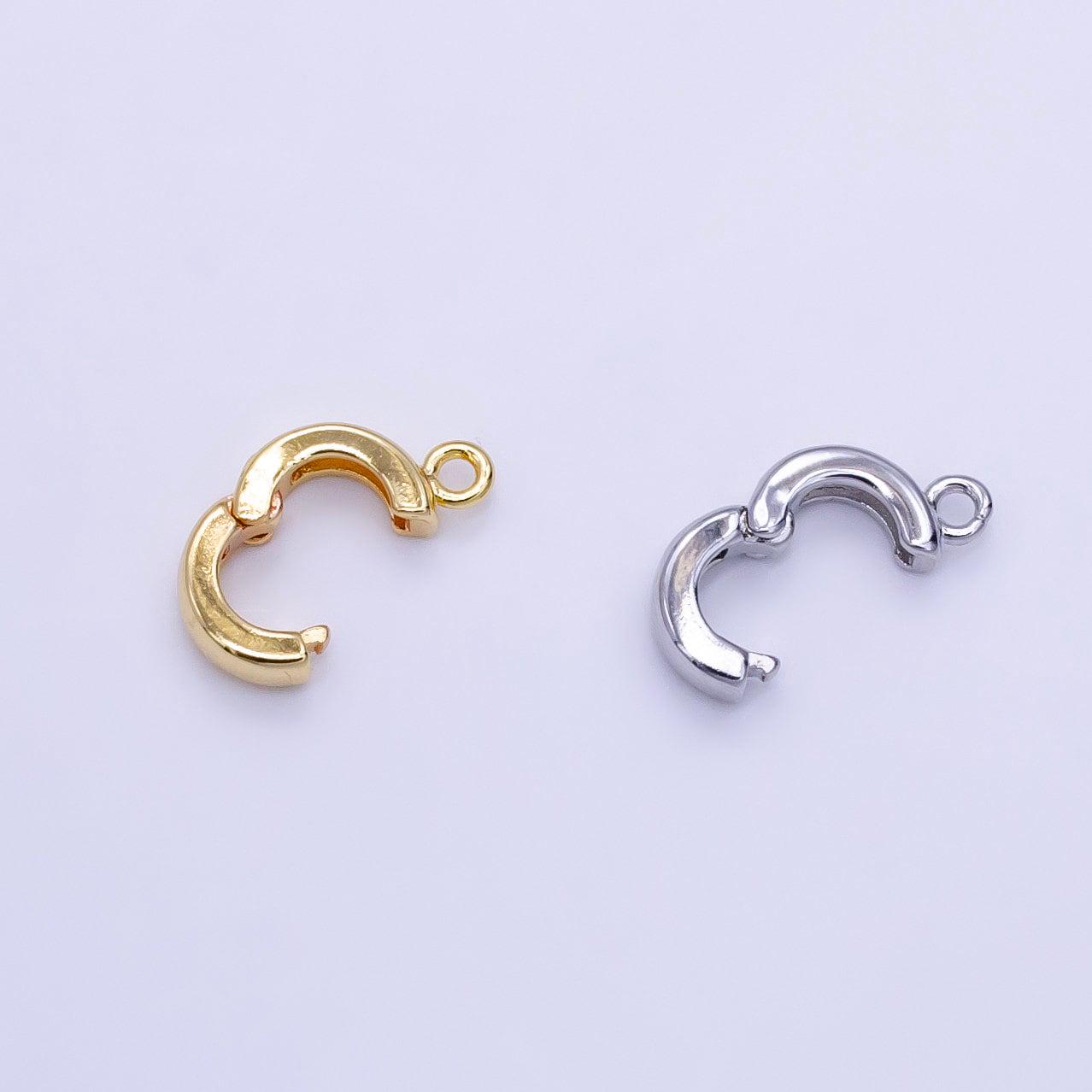24k gold filled round snap interchangeable charm holder jewelry making supply in gold & silver | z916 z917