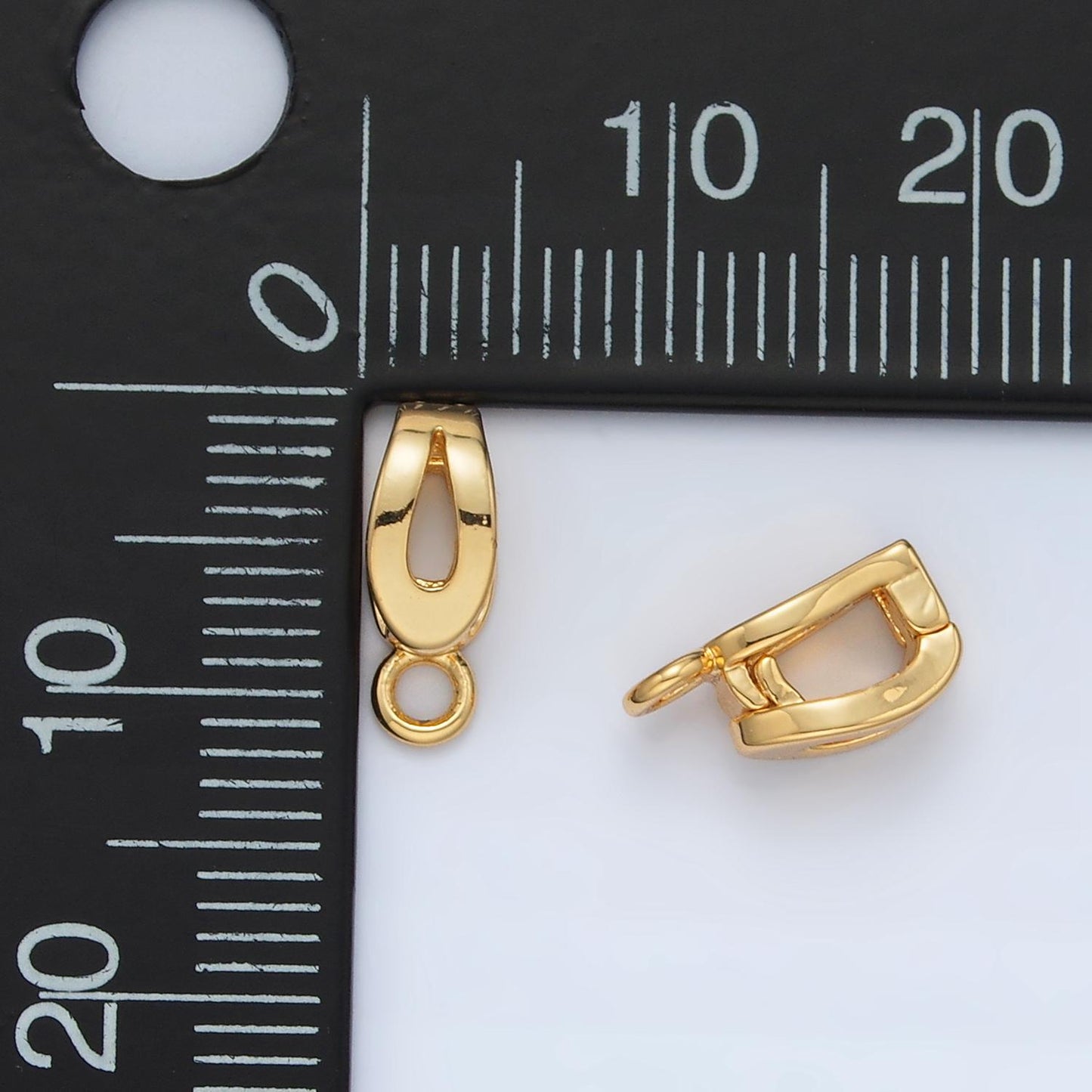 14k gold filled hinged pull clasp charm bail necklace enhancer bail enhancer snap bail clasp charm with closed loop for charm supply z891