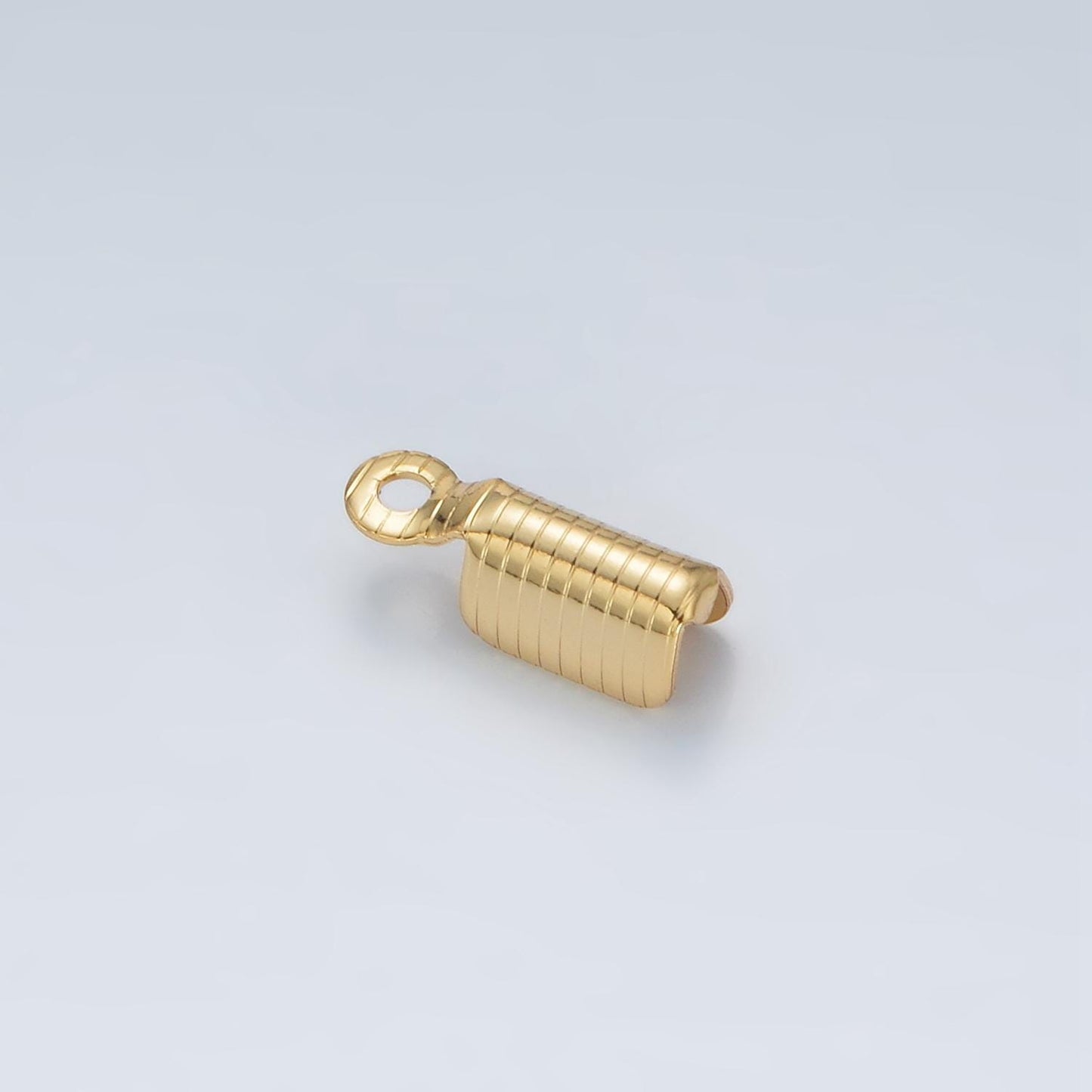1x mini gold filled crimps fold over cord ends - crimp end cap clamps tubes crimps 4 mm inside diameter z865