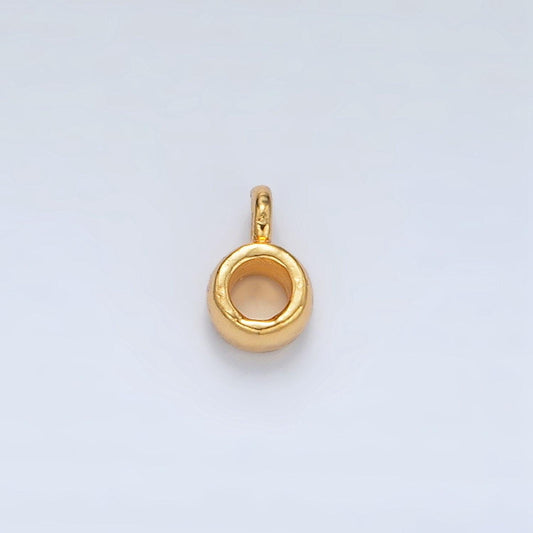 24k gold filled 6mm minimal round charm findings | z848
