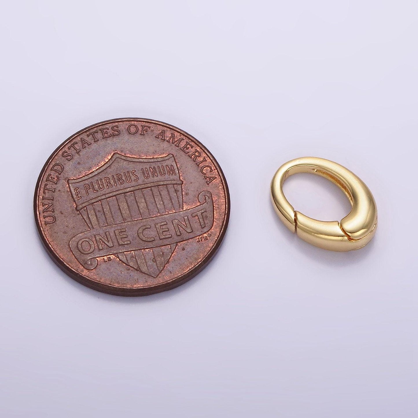 Tiny 11mm oval spring clasp gold filled for jewelry making | z-806