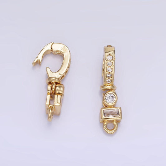 14k gold filled cz snap bail open loop jewelry finding supply charm holder for necklace component | z-682