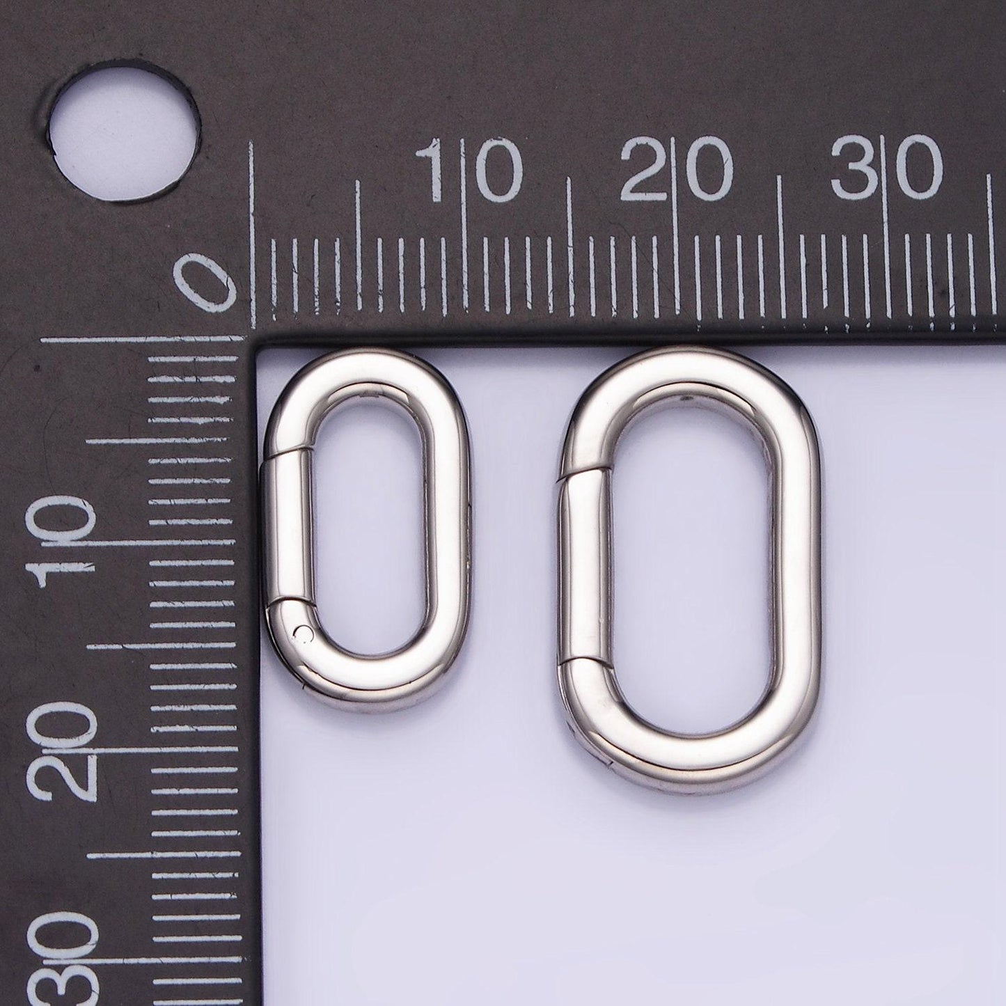 Stainless steel oval clasp, spring gate oval clasp push gate ring for charm holder link connector jewelry making supply z772