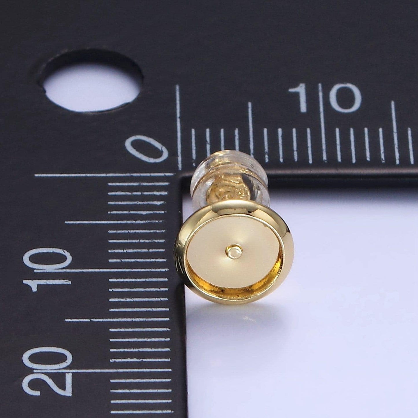 14k gold filled 8 10 mm tray dainty stud earring setting for earring making jewelry supplies, bezel cabochon stud setting diy supply z-761