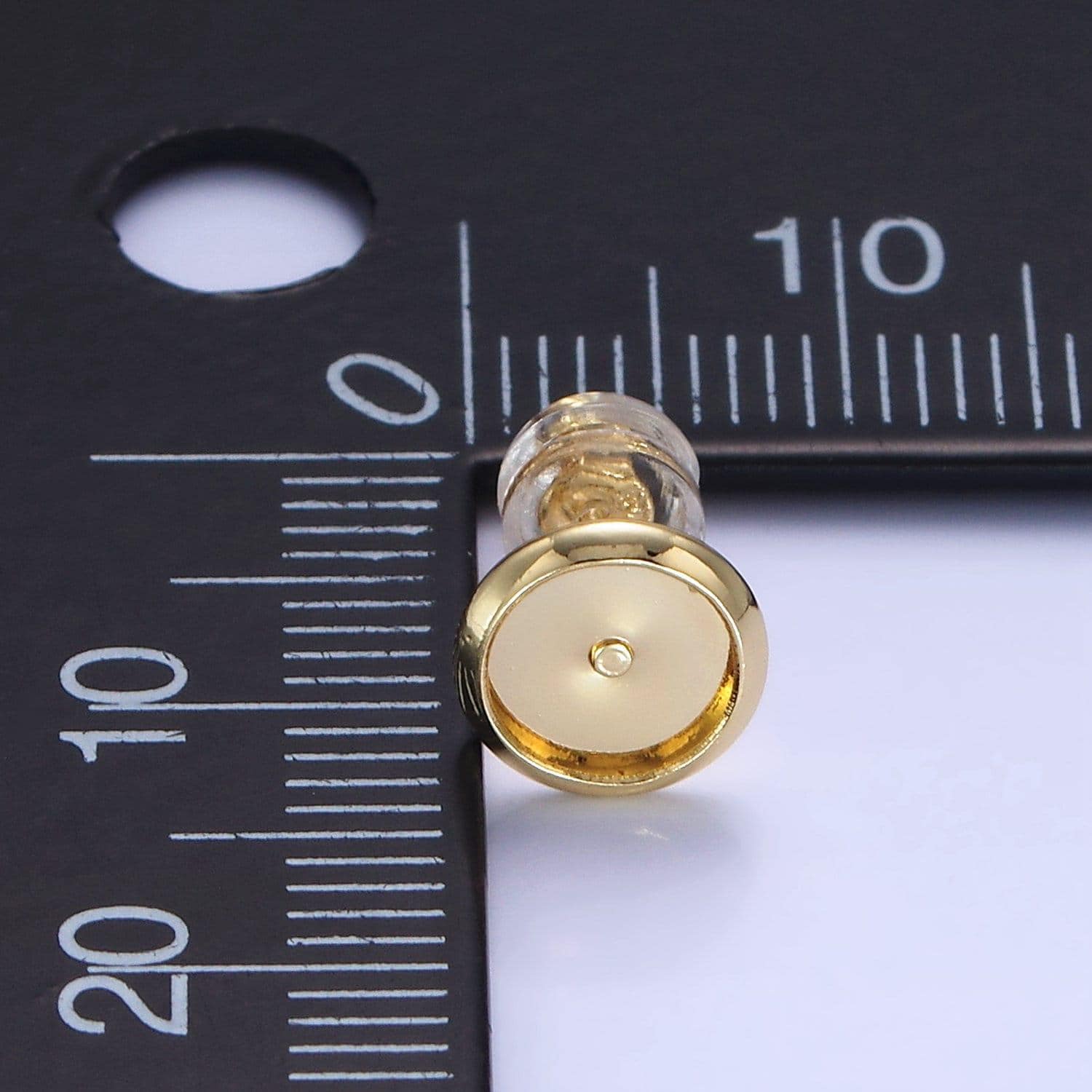 14k gold filled 8 10 mm tray dainty stud earring setting for earring making jewelry supplies, bezel cabochon stud setting diy supply z-761