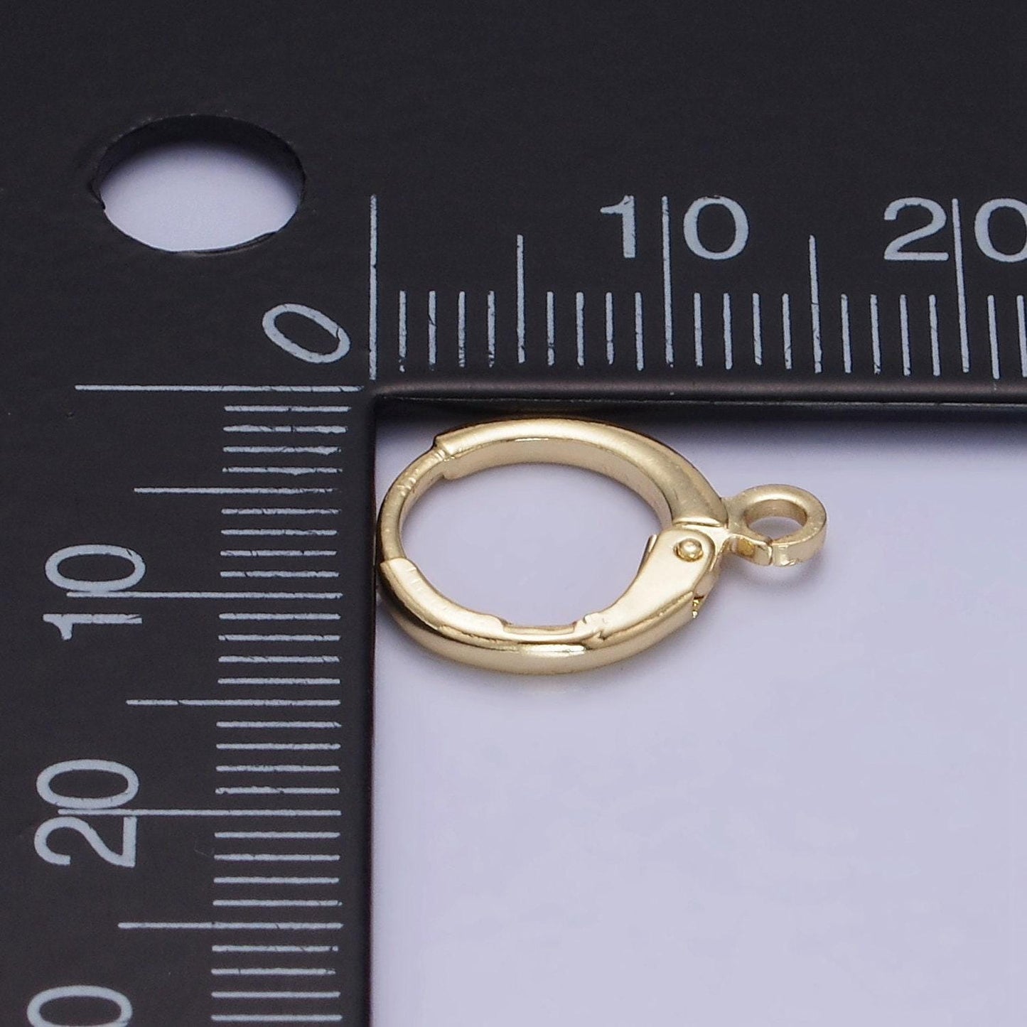 Dainty gold filled huggie w/ close link lever back hoop earring making nickel & lead free for earring charm making findings z724