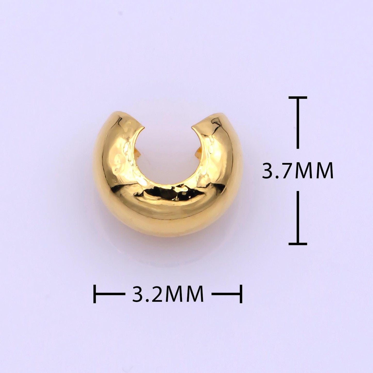 50x crimp covers 3.8x3.6mm ,gold crimp beads jewelry making supplies l-475