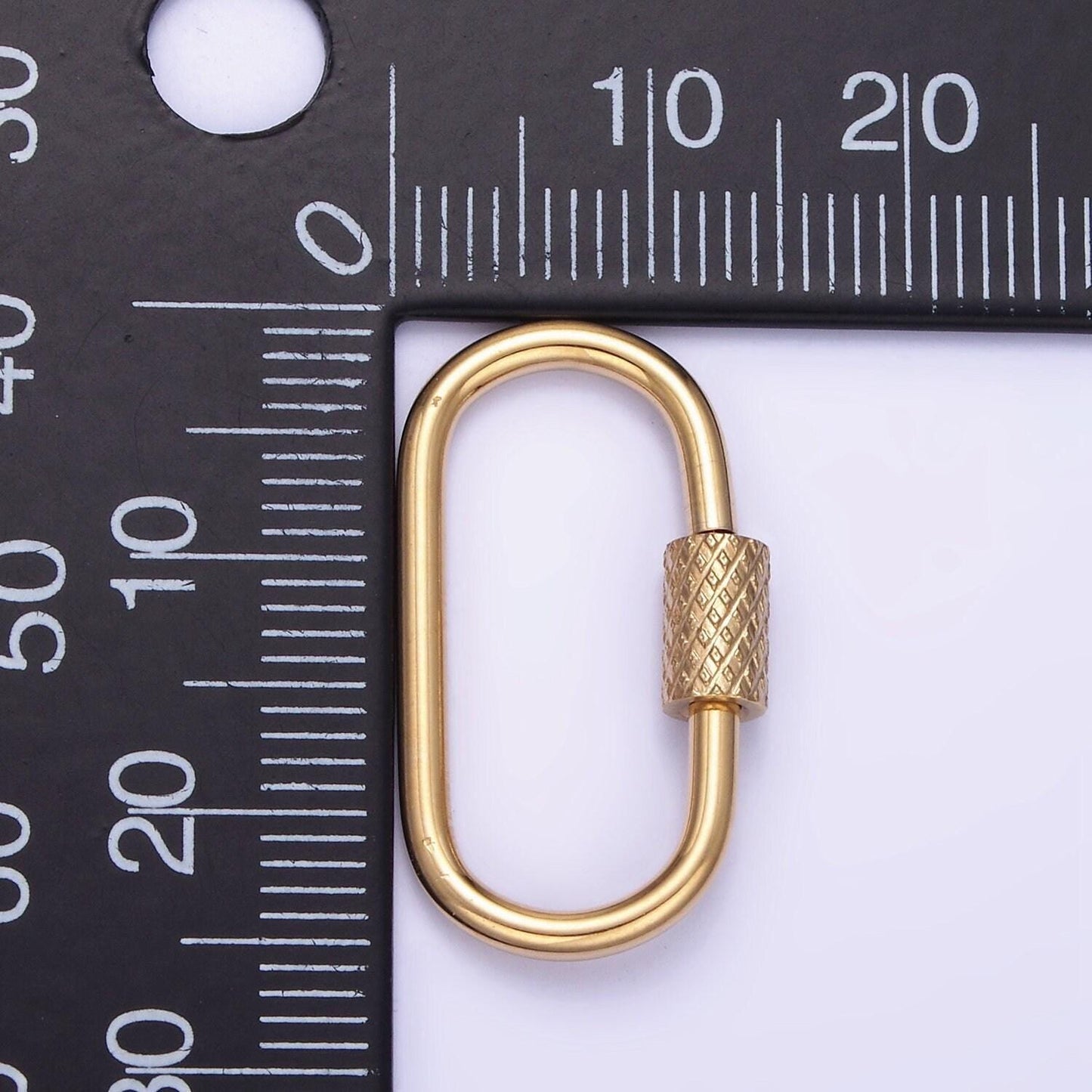 Stainless steel 25mm textured tube carabiner clasps closure finding | z-692