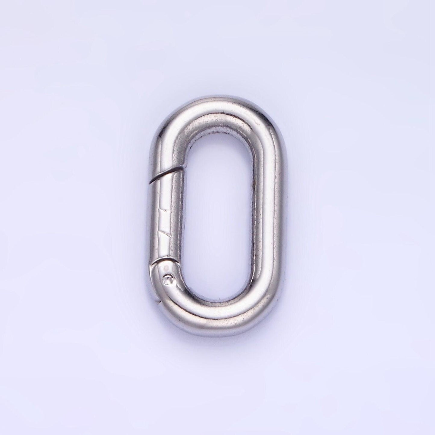 Stainless steel 18mm oblong spring gate closure finding in gold & silver | z-690