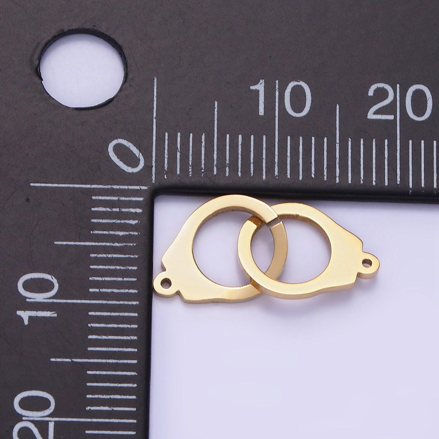 Stainless steel 20mm hand cuff minimalist connector | z-688
