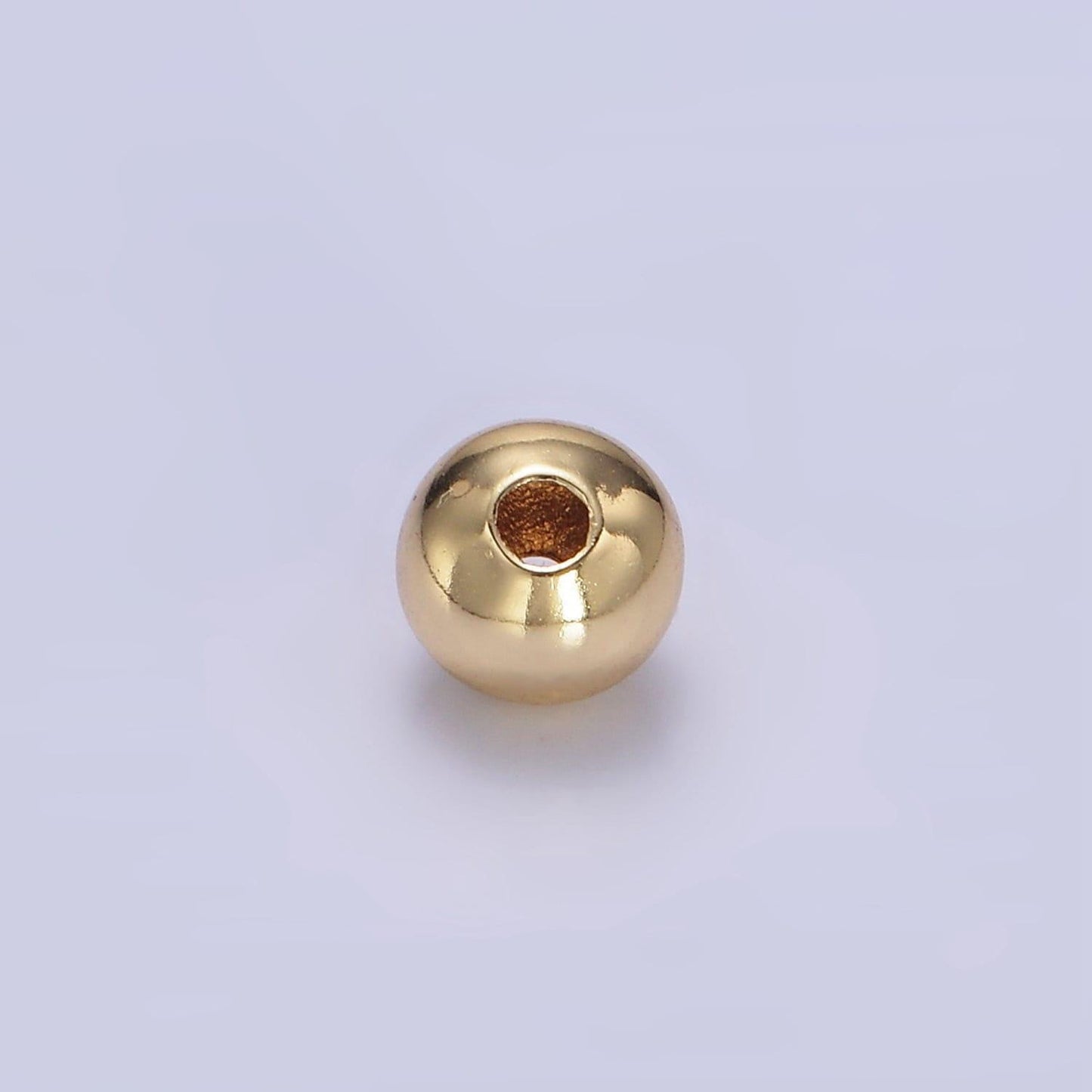 1x gold dainty round ball spacer beads, geometric beads bracelet connector for bracelet jewelry making supply findings 6mm bead z681