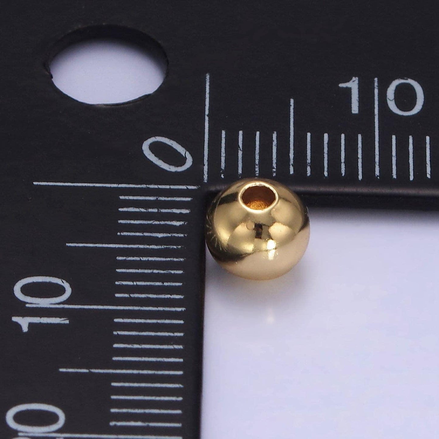 1x gold dainty round ball spacer beads, geometric beads bracelet connector for bracelet jewelry making supply findings 6mm bead z681