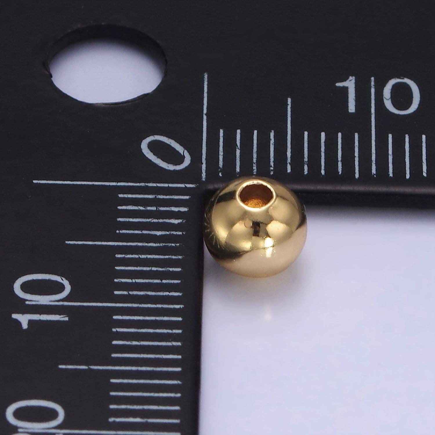 1x gold dainty round ball spacer beads, geometric beads bracelet connector for bracelet jewelry making supply findings 6mm bead z681