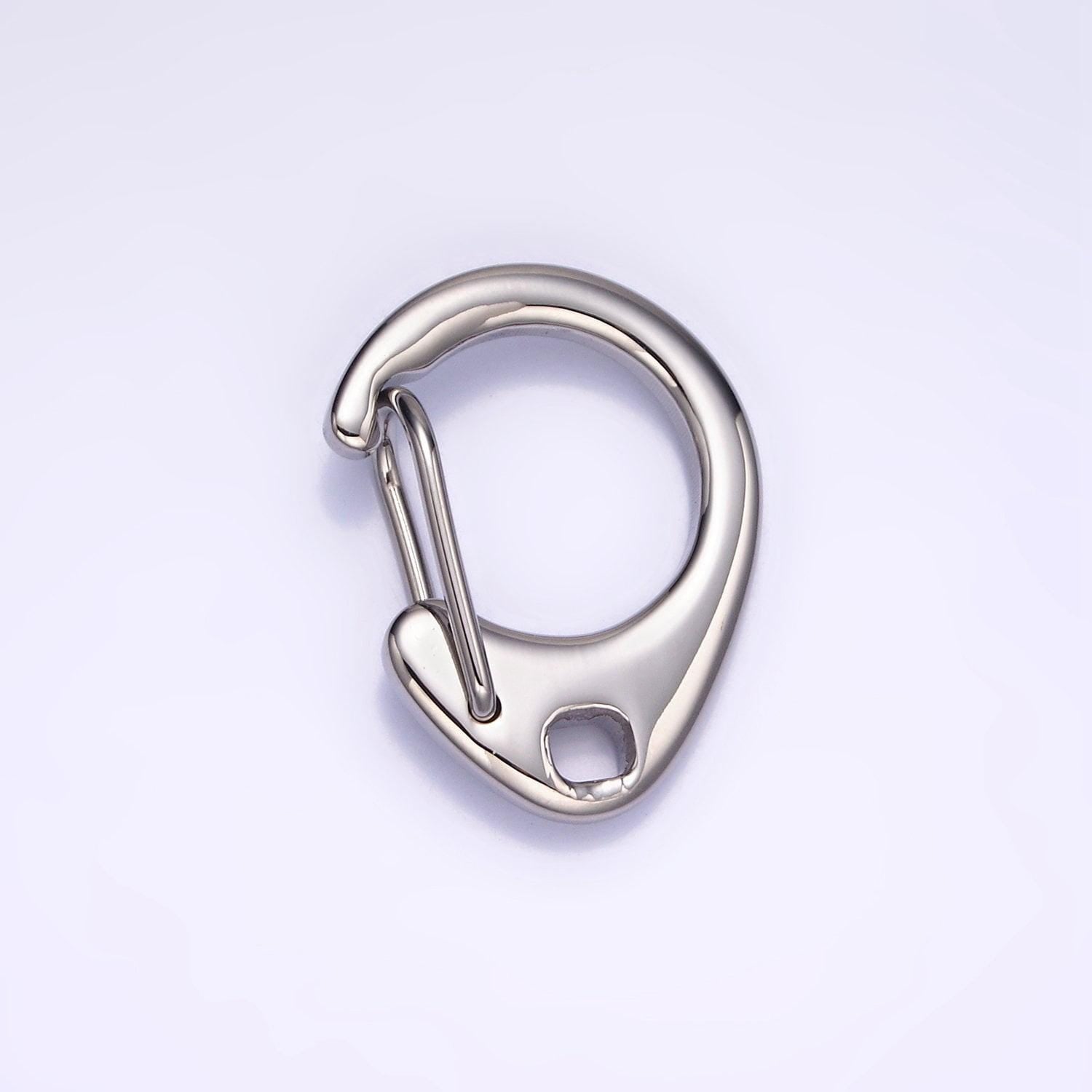 Stainless steel 24mm oval snap hook carabiner for keychain wallet jewelry findings supply | z661