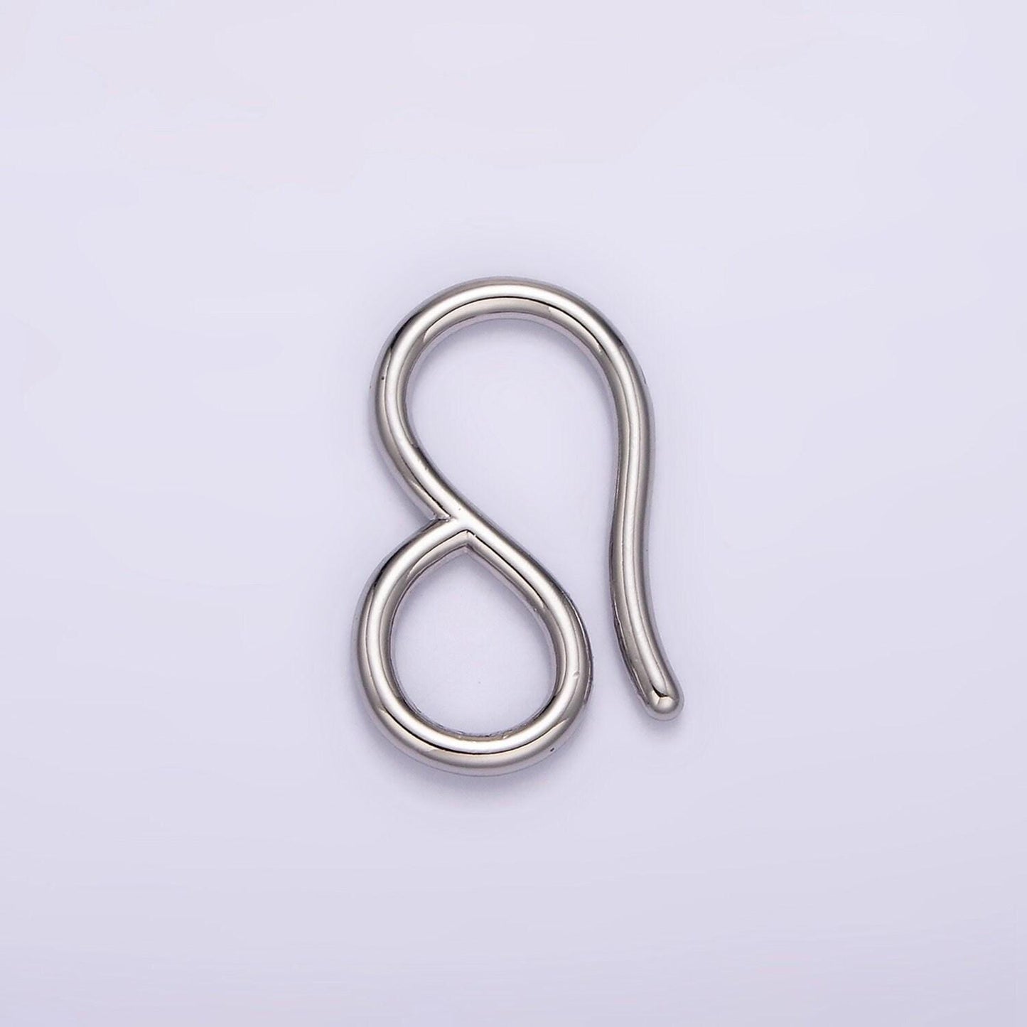 14k gold filled 22mm curved minimalist infinity s-hook closure supply findings in gold & silver | z650