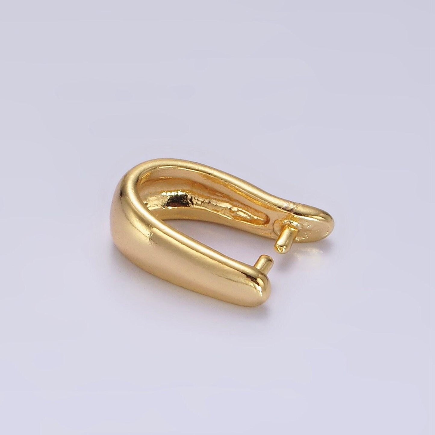 14k gold filled 11mm curved snap bail minimalist jewelry findings supply | z582