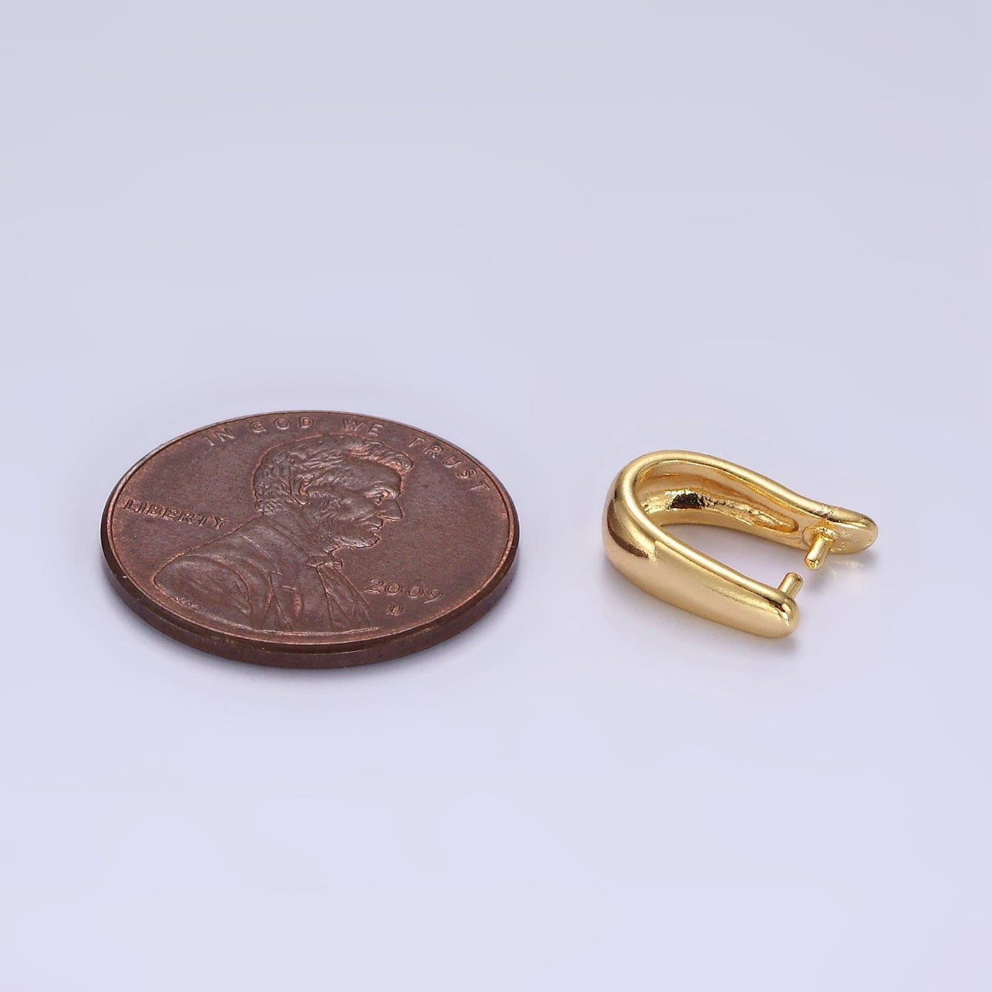 14k gold filled 11mm curved snap bail minimalist jewelry findings supply | z582