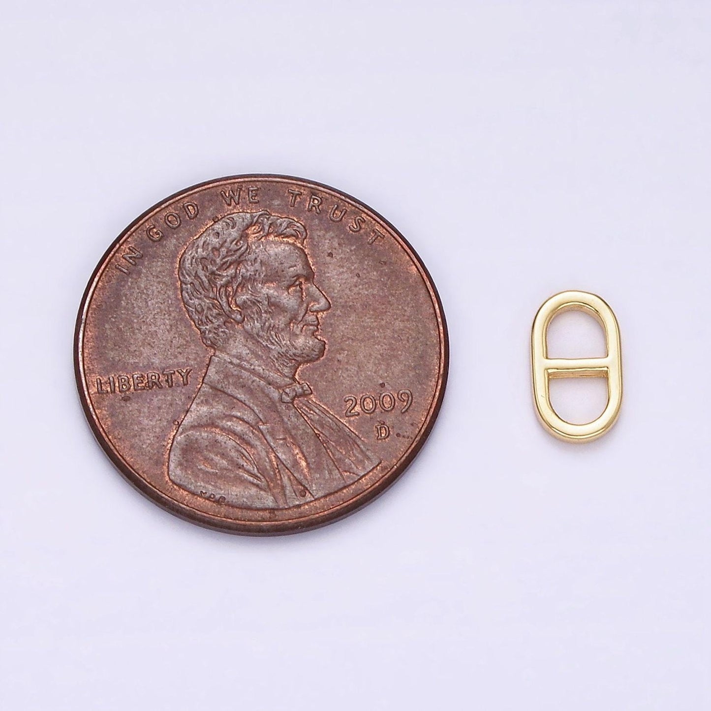 14k gold filled 8mm anchor link oblong bar jewelry findings supply | z572