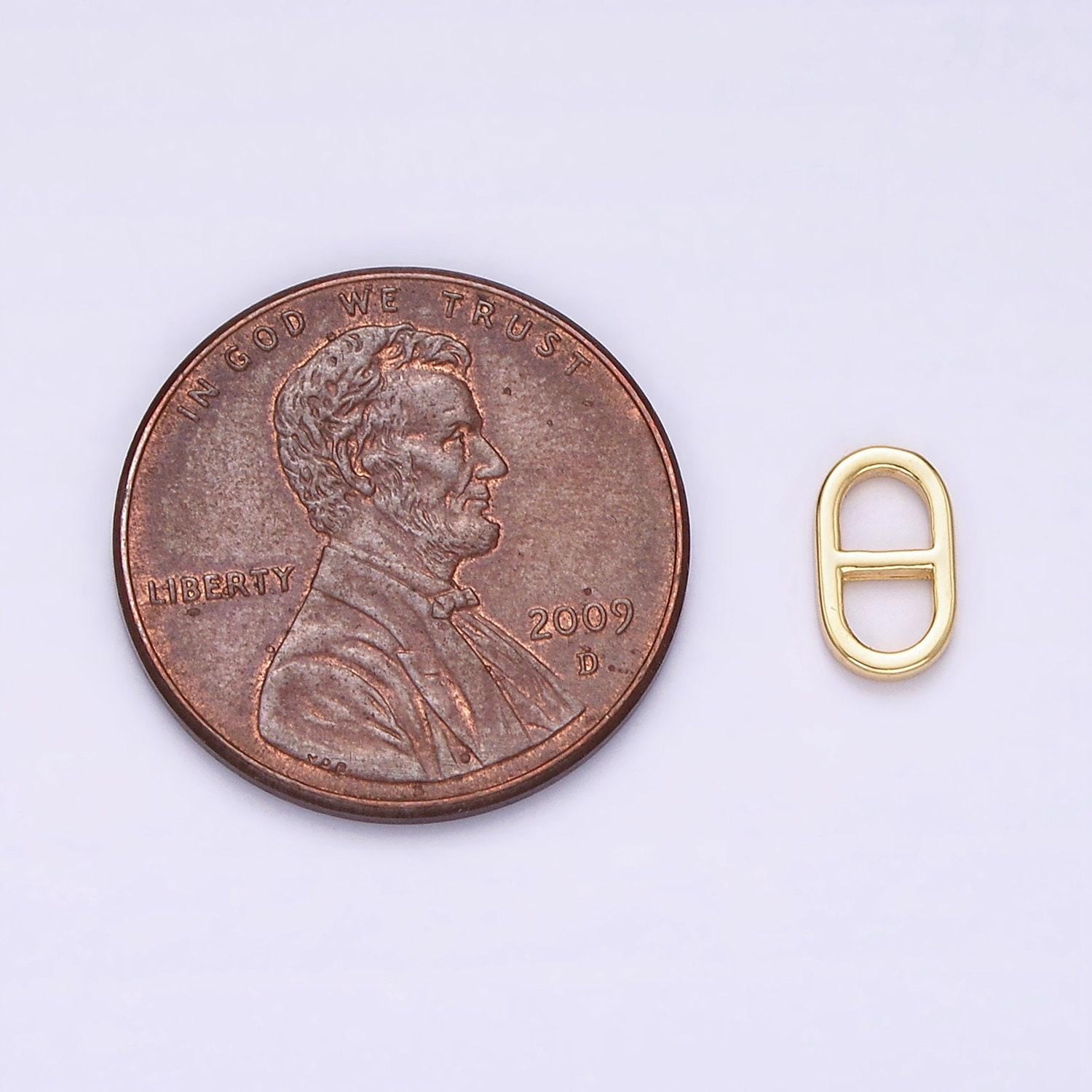 14k gold filled 8mm anchor link oblong bar jewelry findings supply | z572