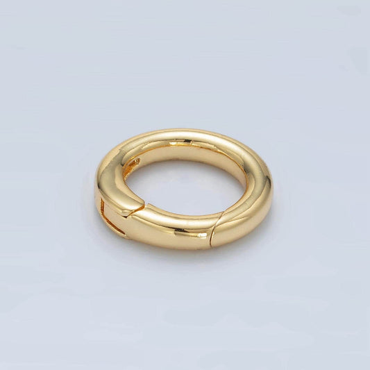 24k gold filled 19.6mm push round spring gate ring findings supply | l-077
