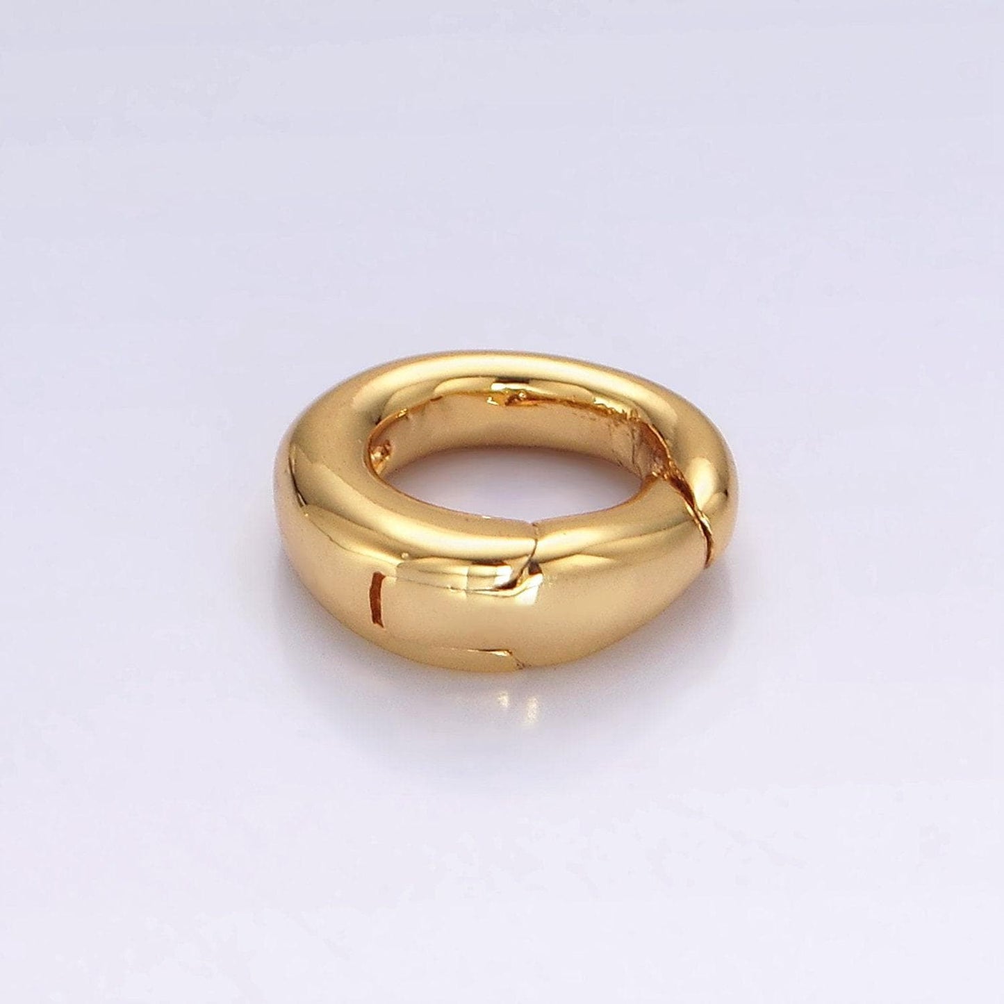14k gold filled 14.5mm, 10mm push round spring gate ring jewelry closure findings supply | z570 z571