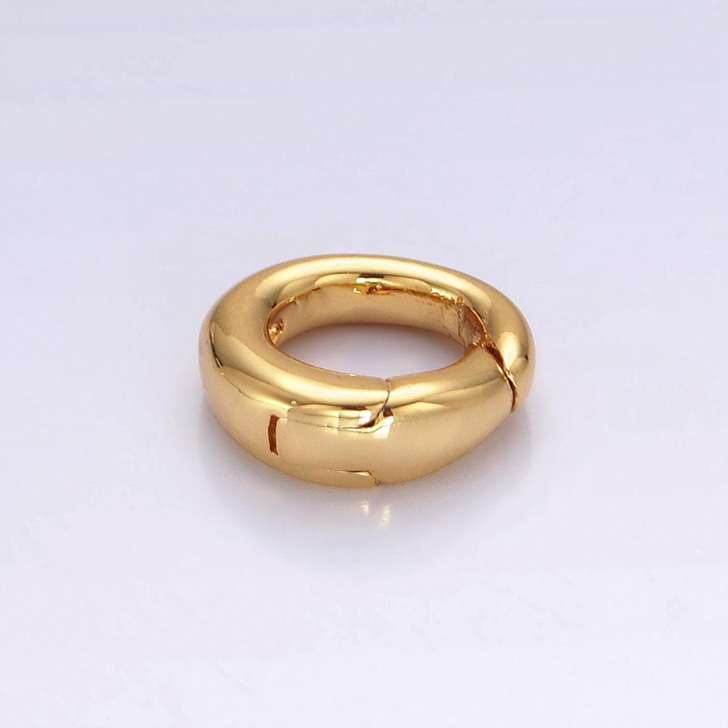14k gold filled 14.5mm, 10mm push round spring gate ring jewelry closure findings supply | z570 z571