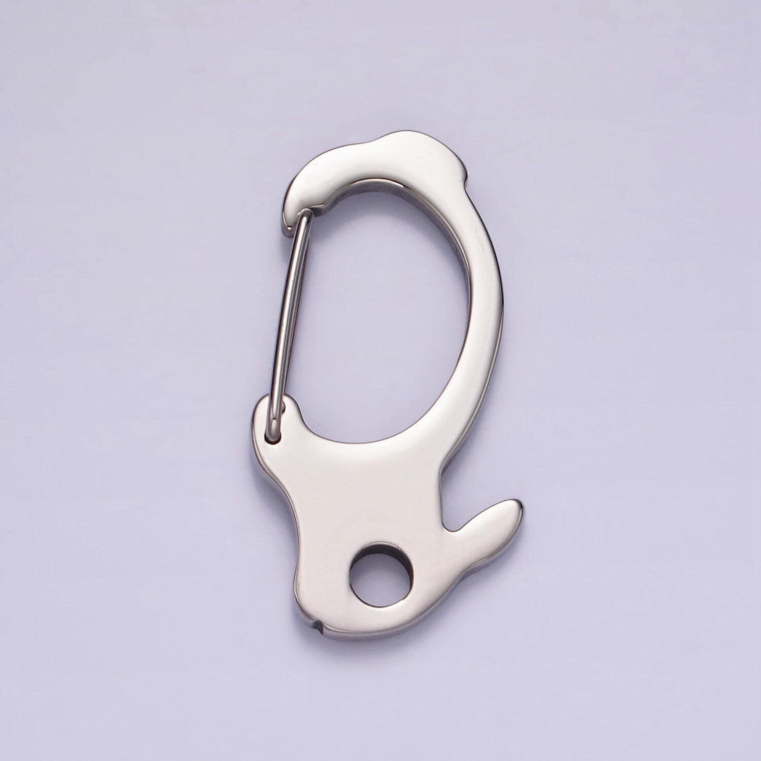 Stainless steel 45mm geometric snap hook carabiner jewelry findings supply | z563