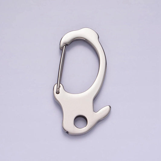 Stainless steel 45mm geometric snap hook carabiner jewelry findings supply | z563