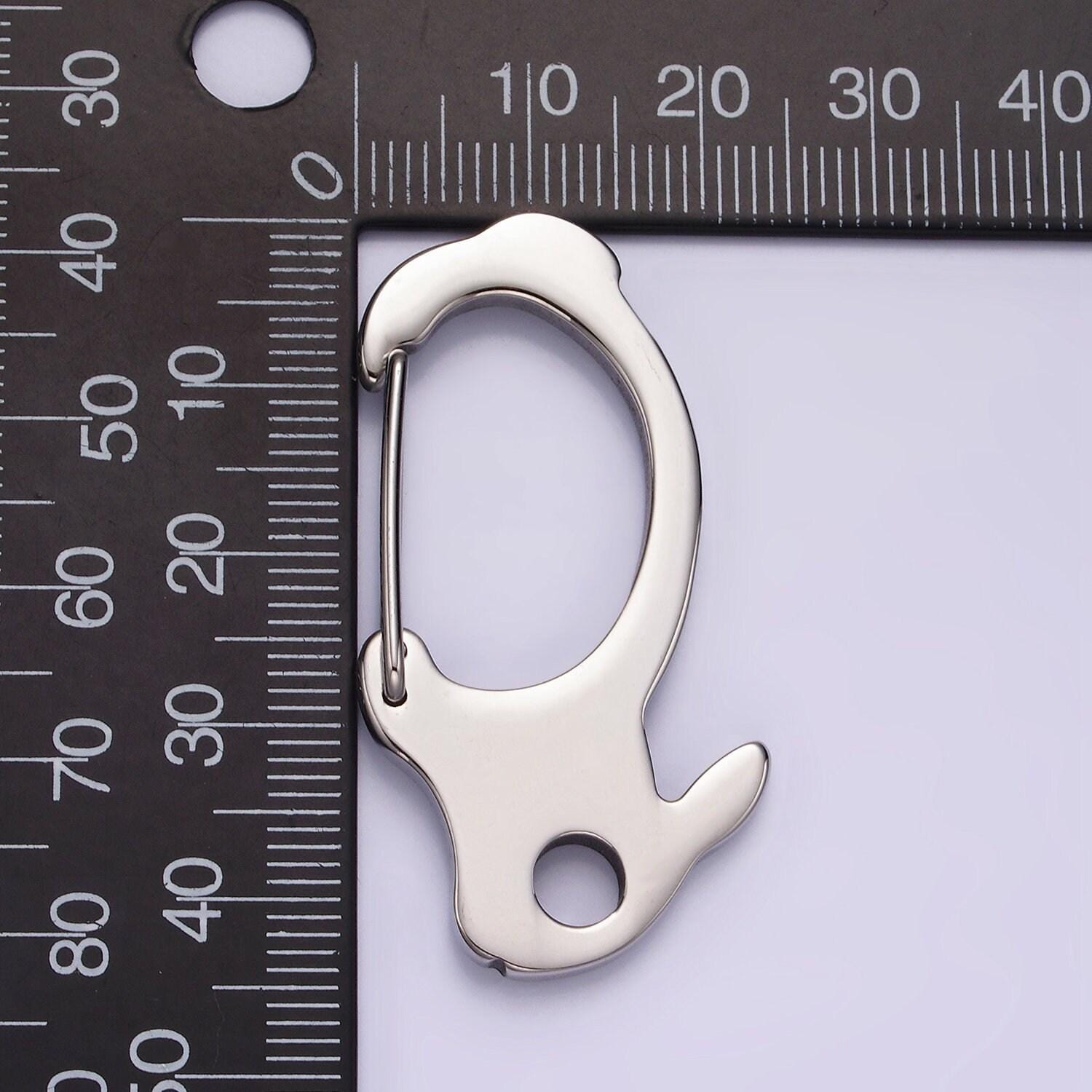 Stainless steel 45mm geometric snap hook carabiner jewelry findings supply | z563