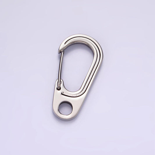 Stainless steel 30mm line-textured snap hook carabiner findings supply | z562