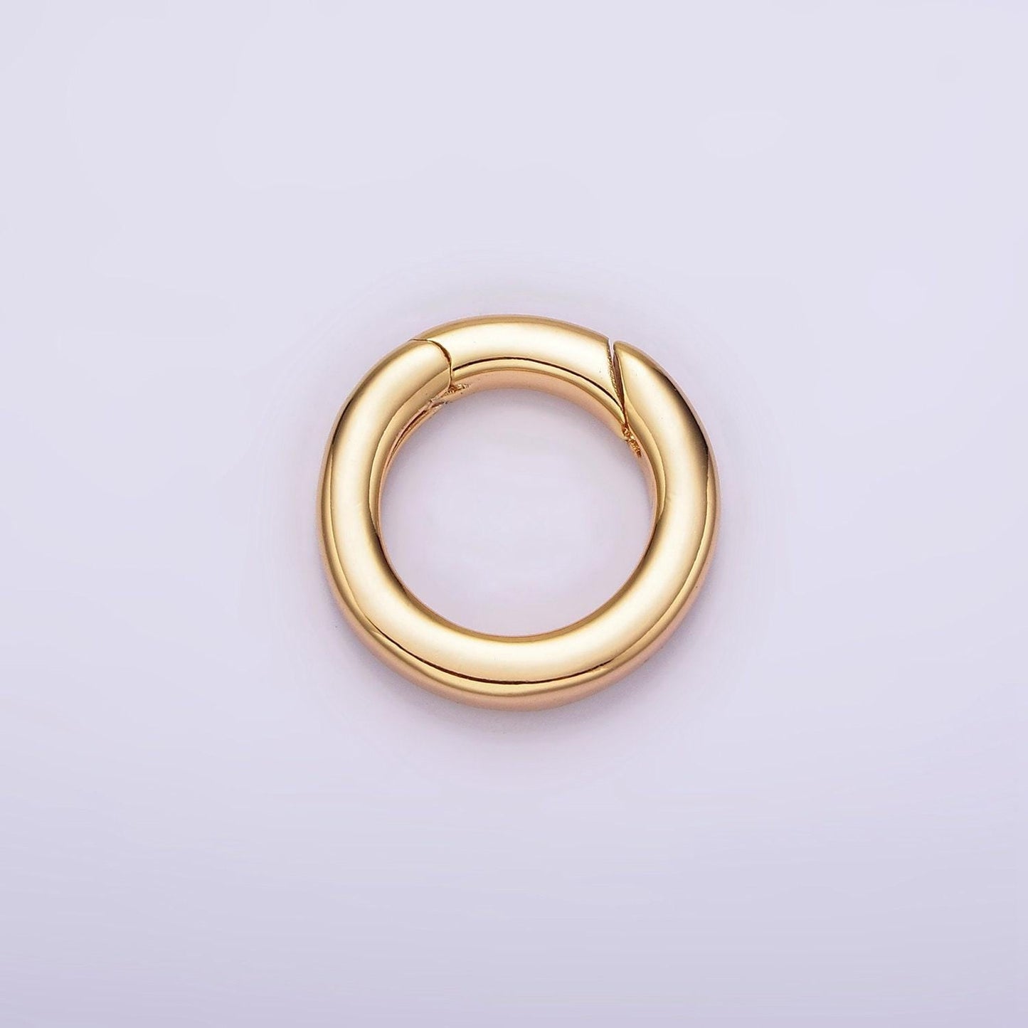Dainty gold spring gate ring, push gate ring 20mm round circle ring charm holder gold clasp for jewelry clasp z-520