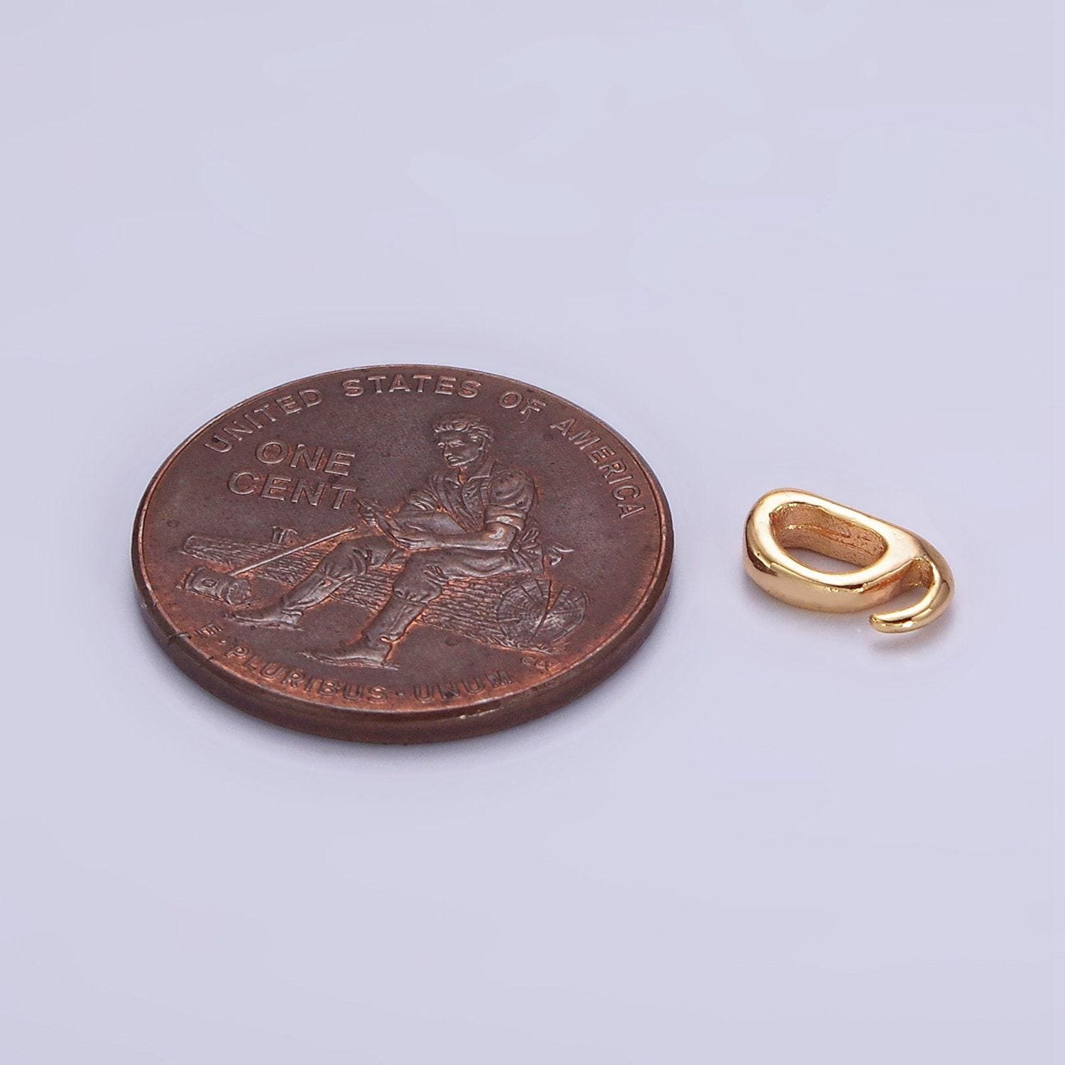 18k gold filled open hook bail for pendant jewelry kit supplies for diy jewelry making | z504