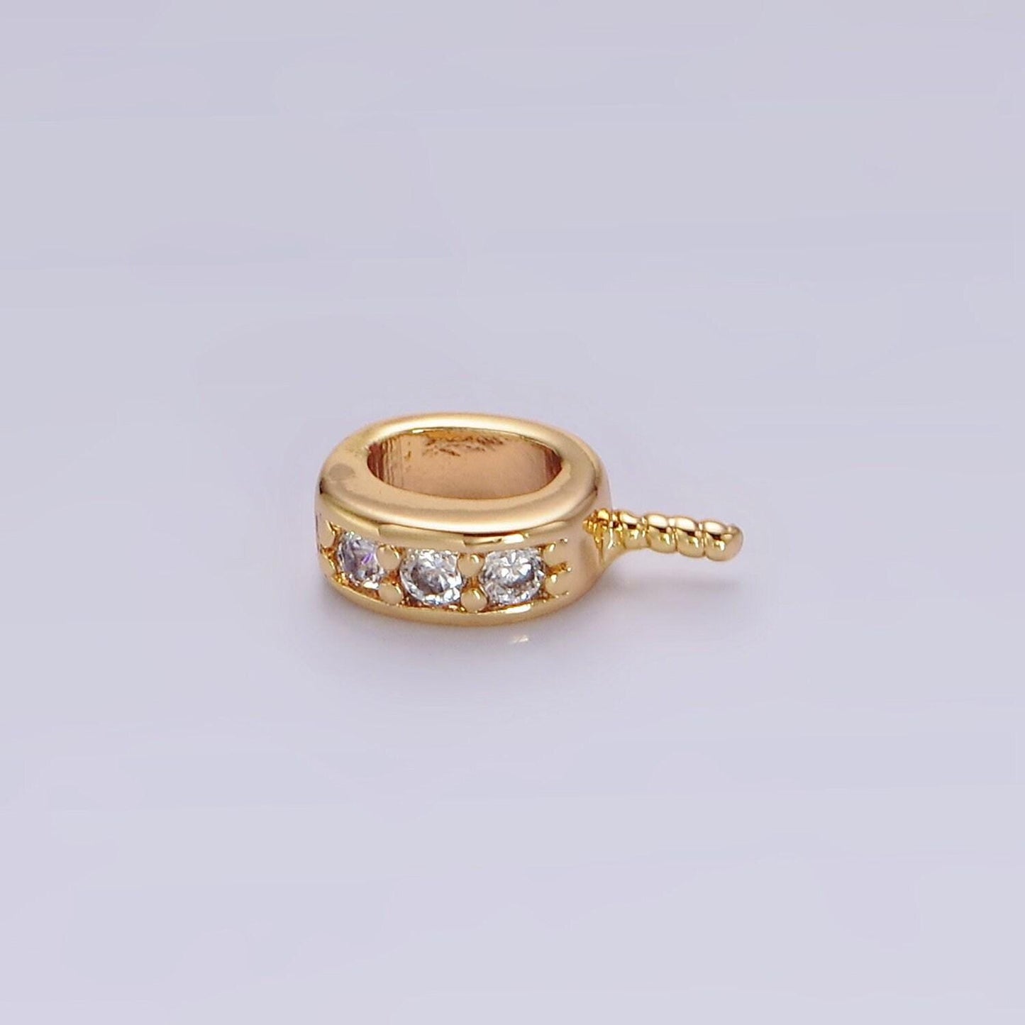 18k gold filled peg bail hold for half drill pearl and bead cz bail charm jewelry findings supplies z498