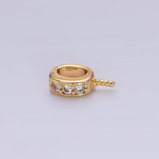 18k gold filled peg bail hold for half drill pearl and bead cz bail charm jewelry findings supplies z498