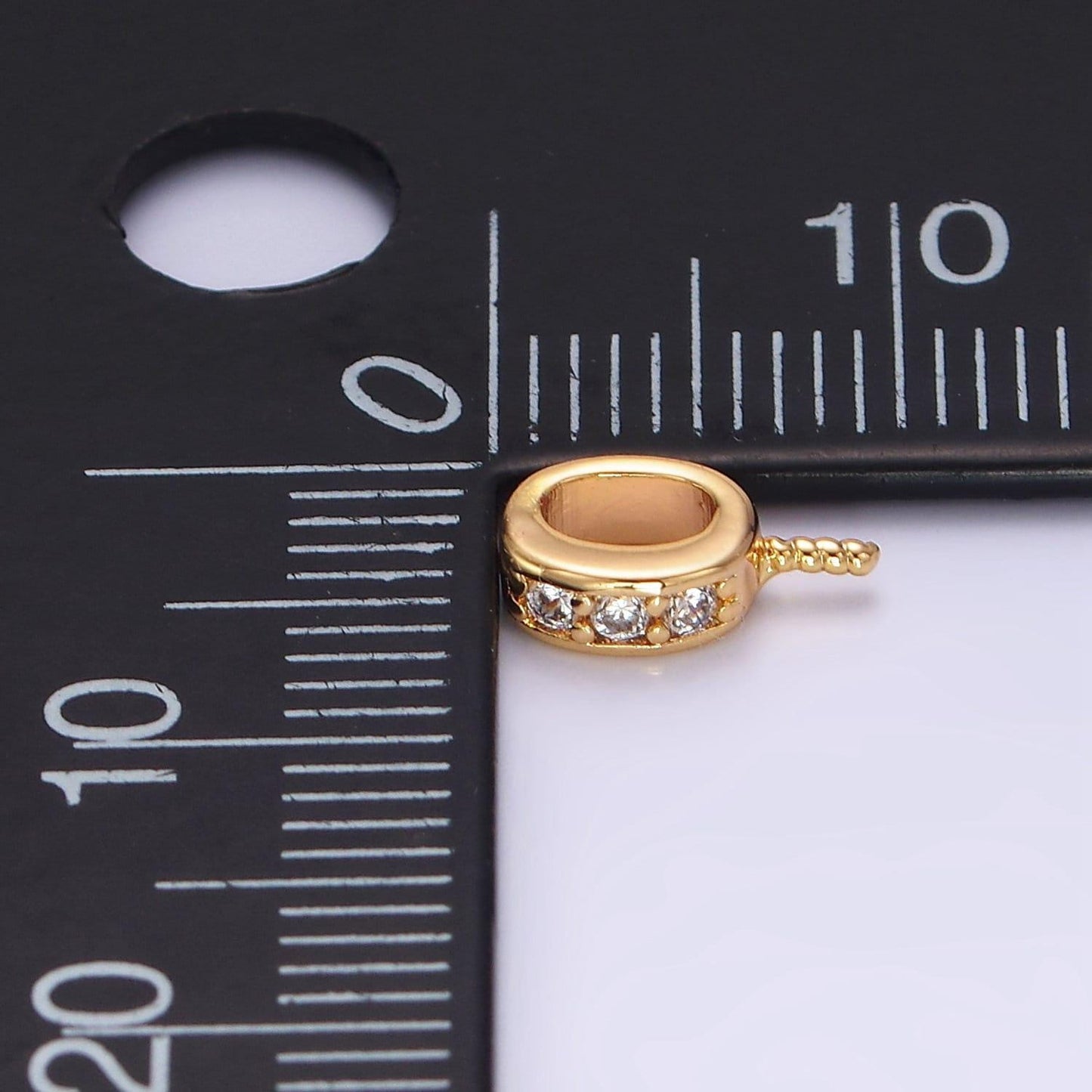 18k gold filled peg bail hold for half drill pearl and bead cz bail charm jewelry findings supplies z498