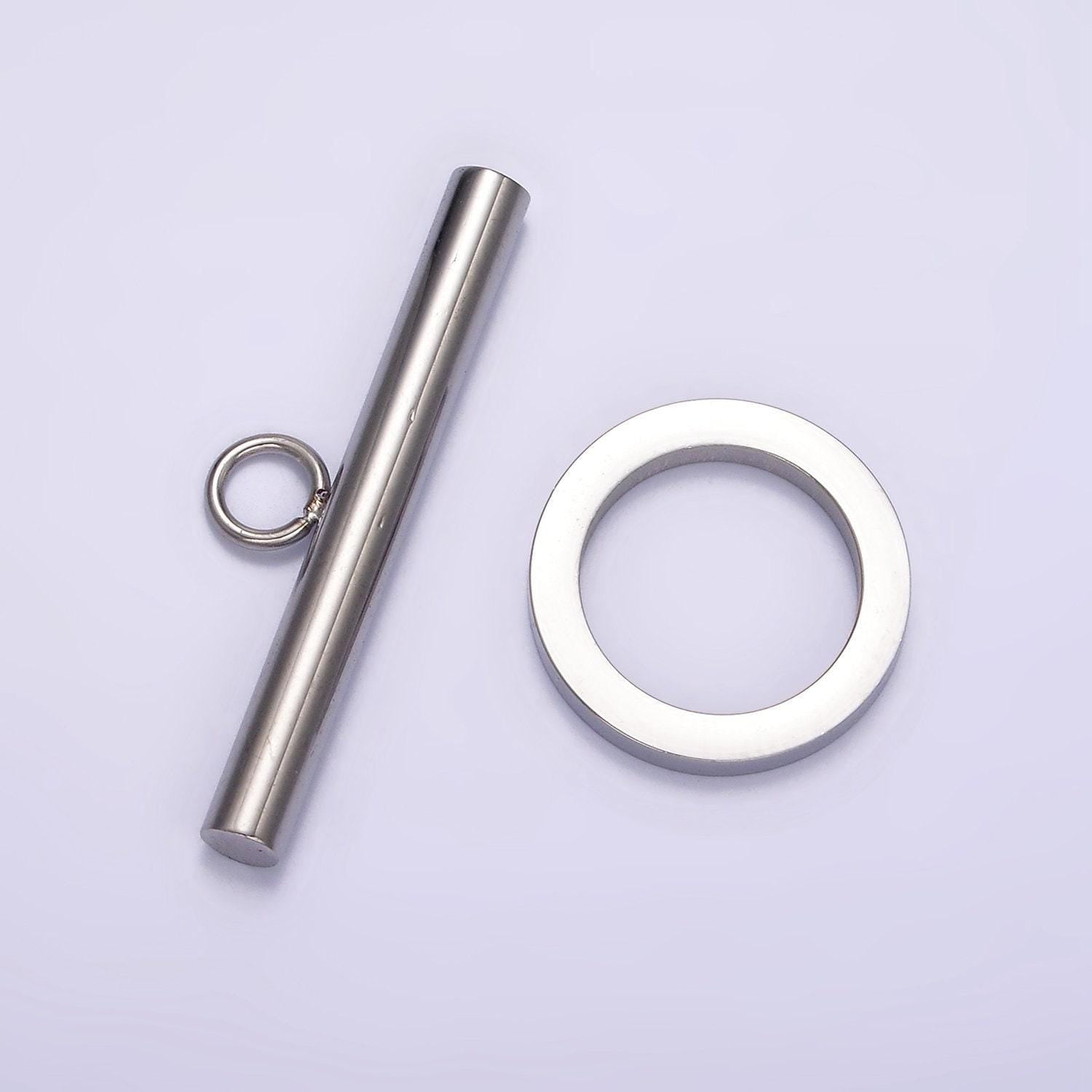 Stainless steel toggle clasp gold & silver, wholesale ot clasps for necklace, choker or bracelet chain making supply z484