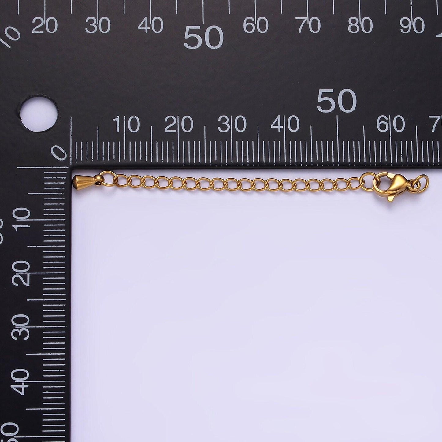 Dainty star gold stainless steel chain extender with lobster clasp for bracelet necklace component | z-463