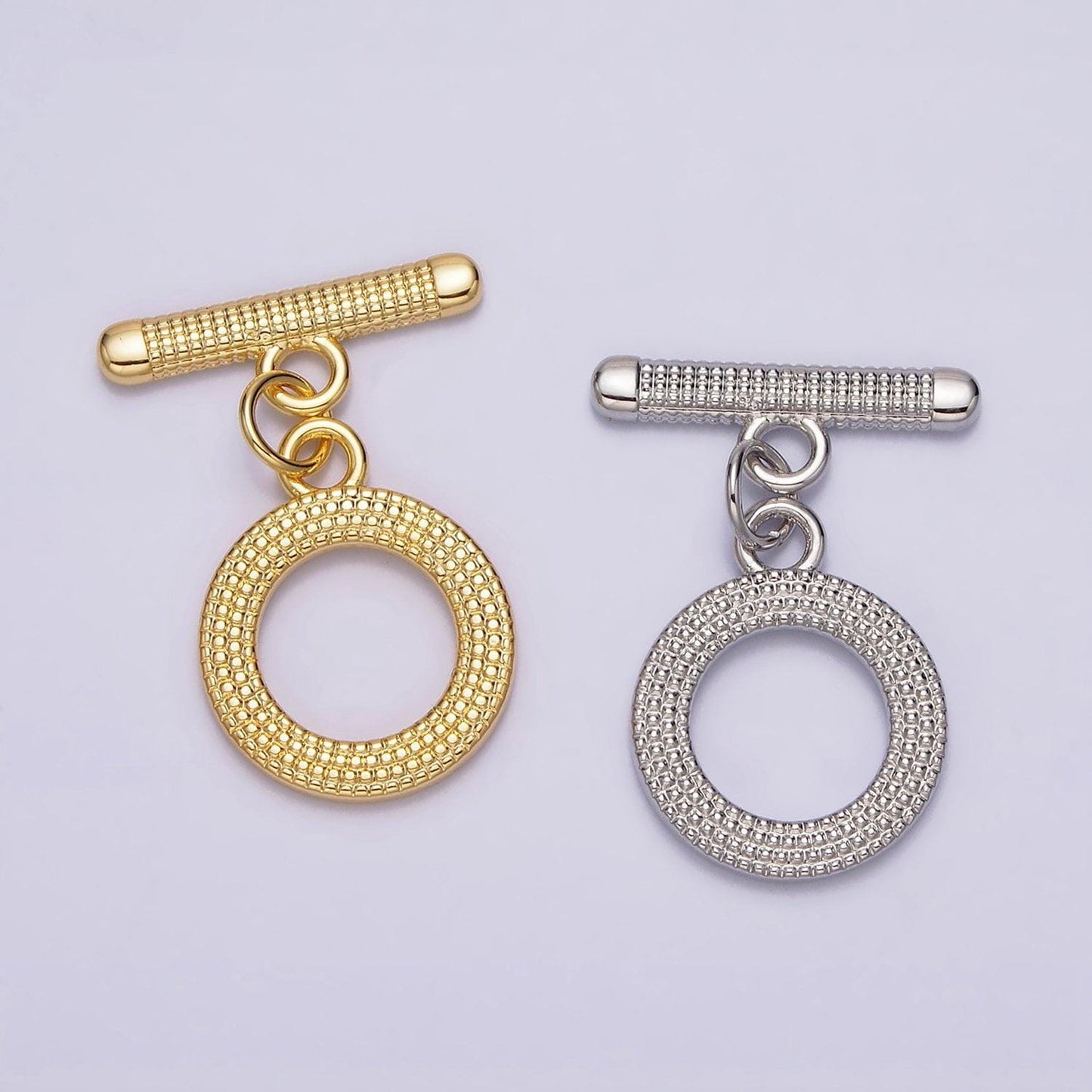 Dainty textured classic gold toggle clasps gold filled ot clasp wholesale findings silver end clasp beaded fancy clasp z437