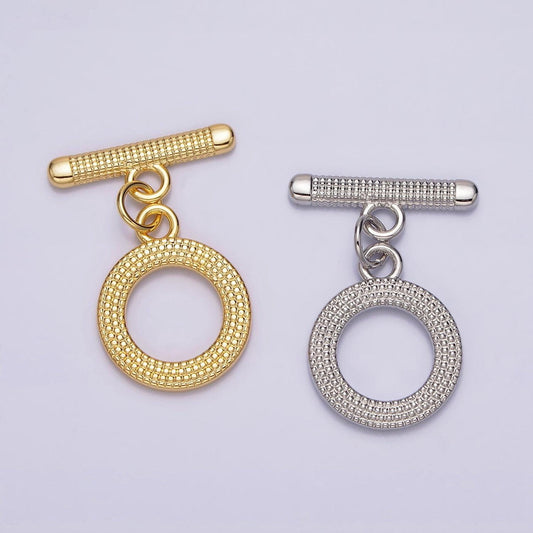 Dainty textured classic gold toggle clasps gold filled ot clasp wholesale findings silver end clasp beaded fancy clasp z437