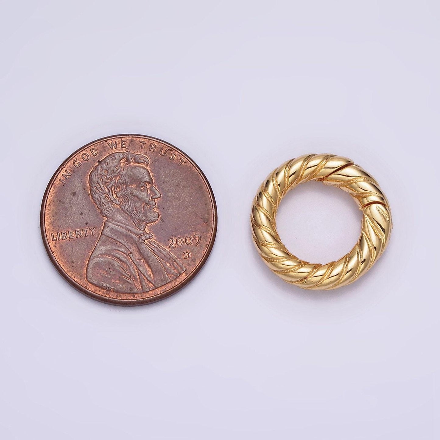 1 pc twisted gold spring gate ring, 15 mm marine rope push gate ring, charm holder clasp for connector, wristlet holder z-436
