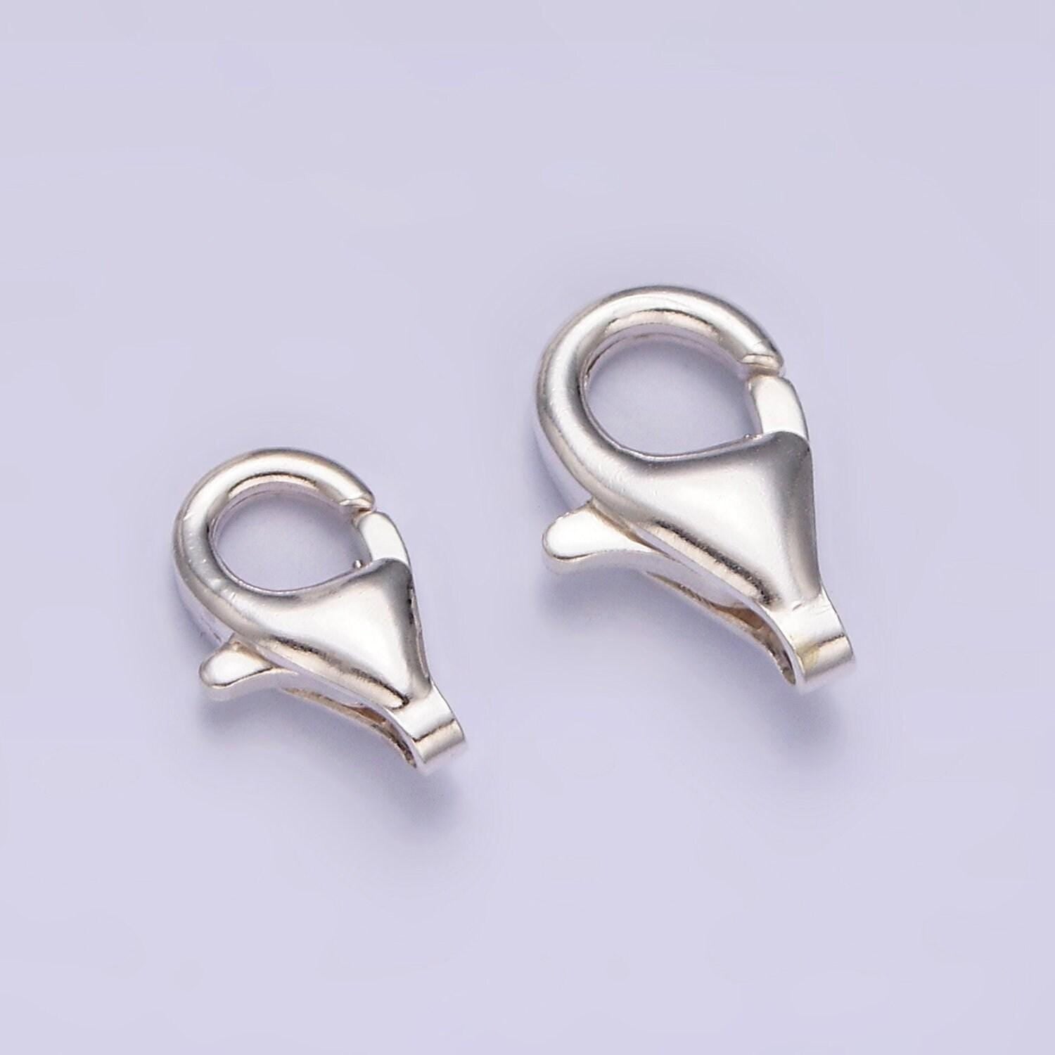 1 pc 925 sterling silver lobster clasp, lobster claw for jewelry making multiple size 11mm / 9mm end clasp for necklace bracelet z430 z431