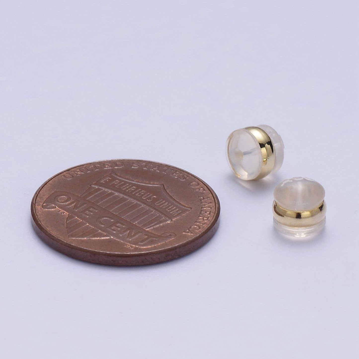 10 pair gold silicone earring backs comfort pads help sagging earlobes 5.4x4.8mm jewelry earring findings supplies