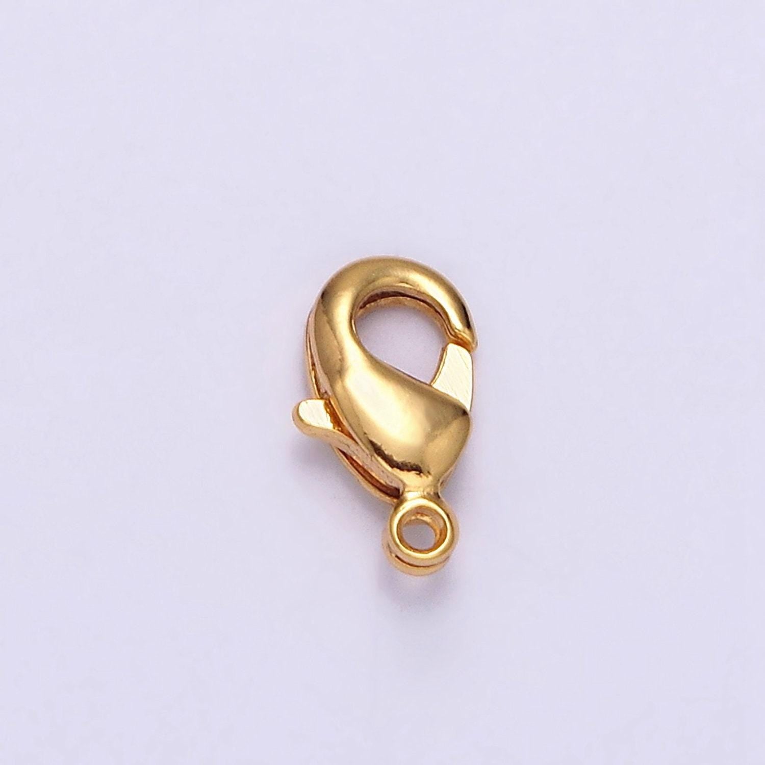 1 piece lobster clasp gold filled 8mm, 9.5mm lobster claw clasps closure jewelry making supply in gold & silver | z413, z416
