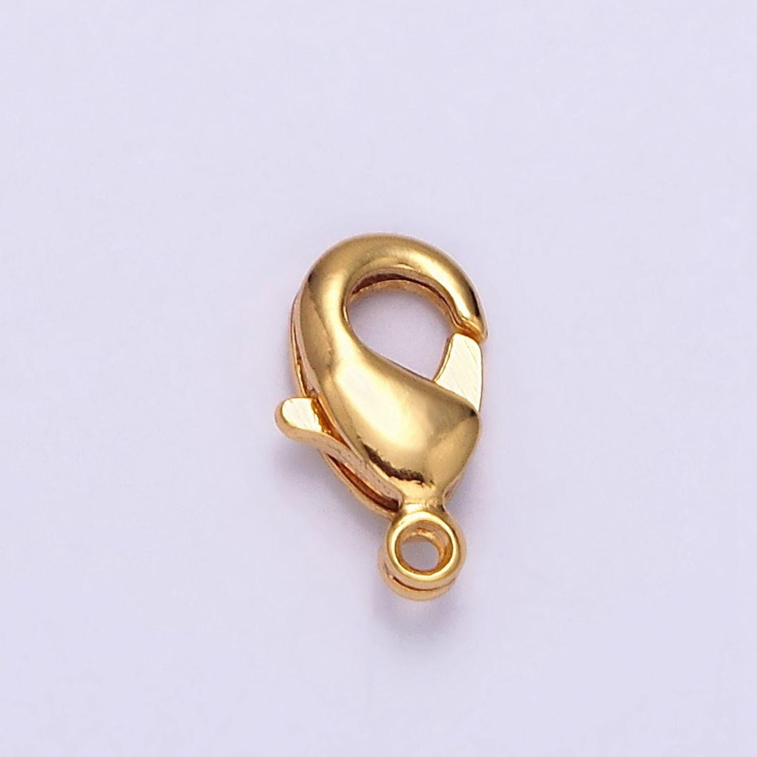 1 piece lobster clasp gold filled 8mm, 9.5mm lobster claw clasps closure jewelry making supply in gold & silver | z413, z416