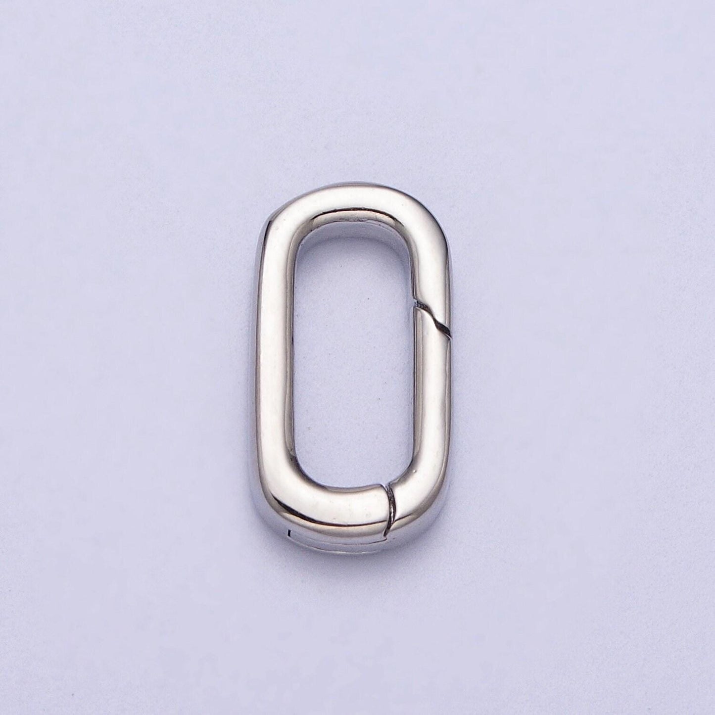 Oval spring clasp, gold silver spring carabiner clasp, dainty minimalist clasp for jewelry making z408 k135